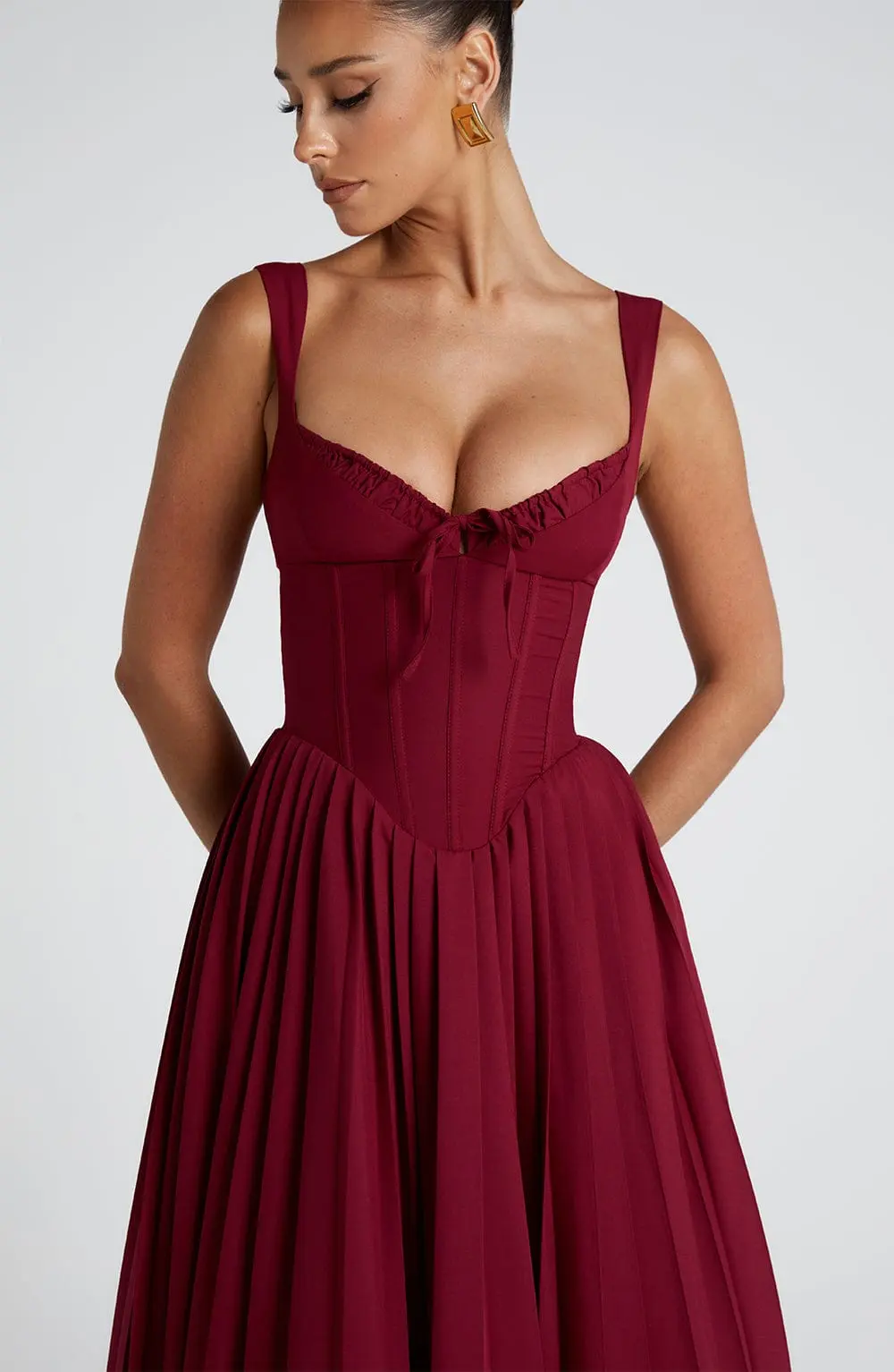 Natassia Midi Dress - Berry - Image 3