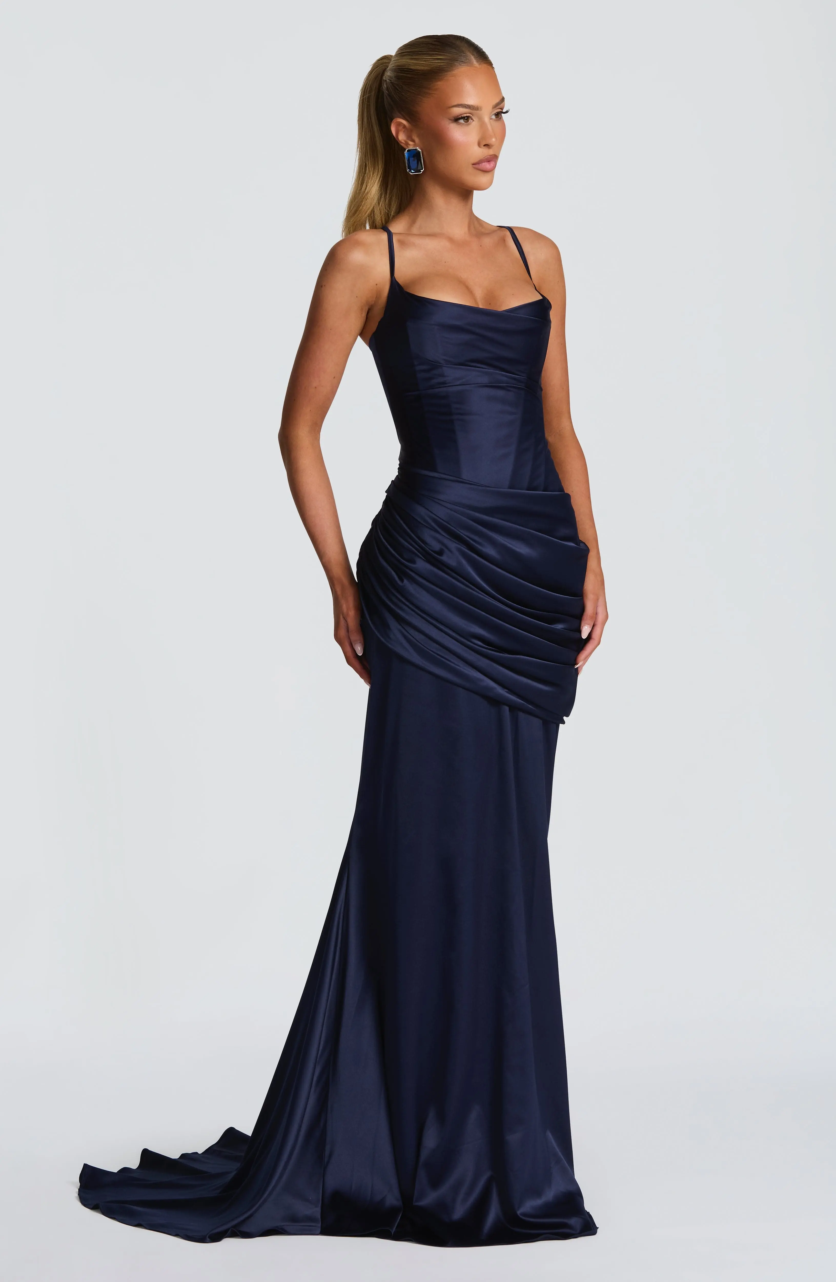 Connie Gown - Navy - Image 5