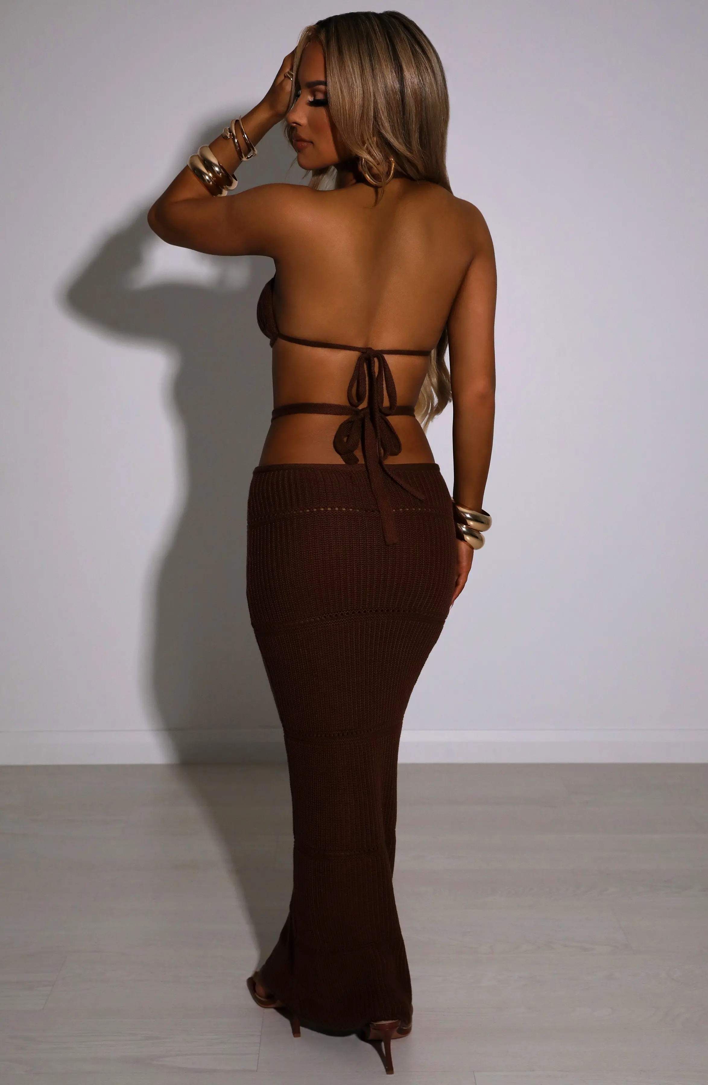 Aubery Maxi Skirt - Chocolate - Image 2