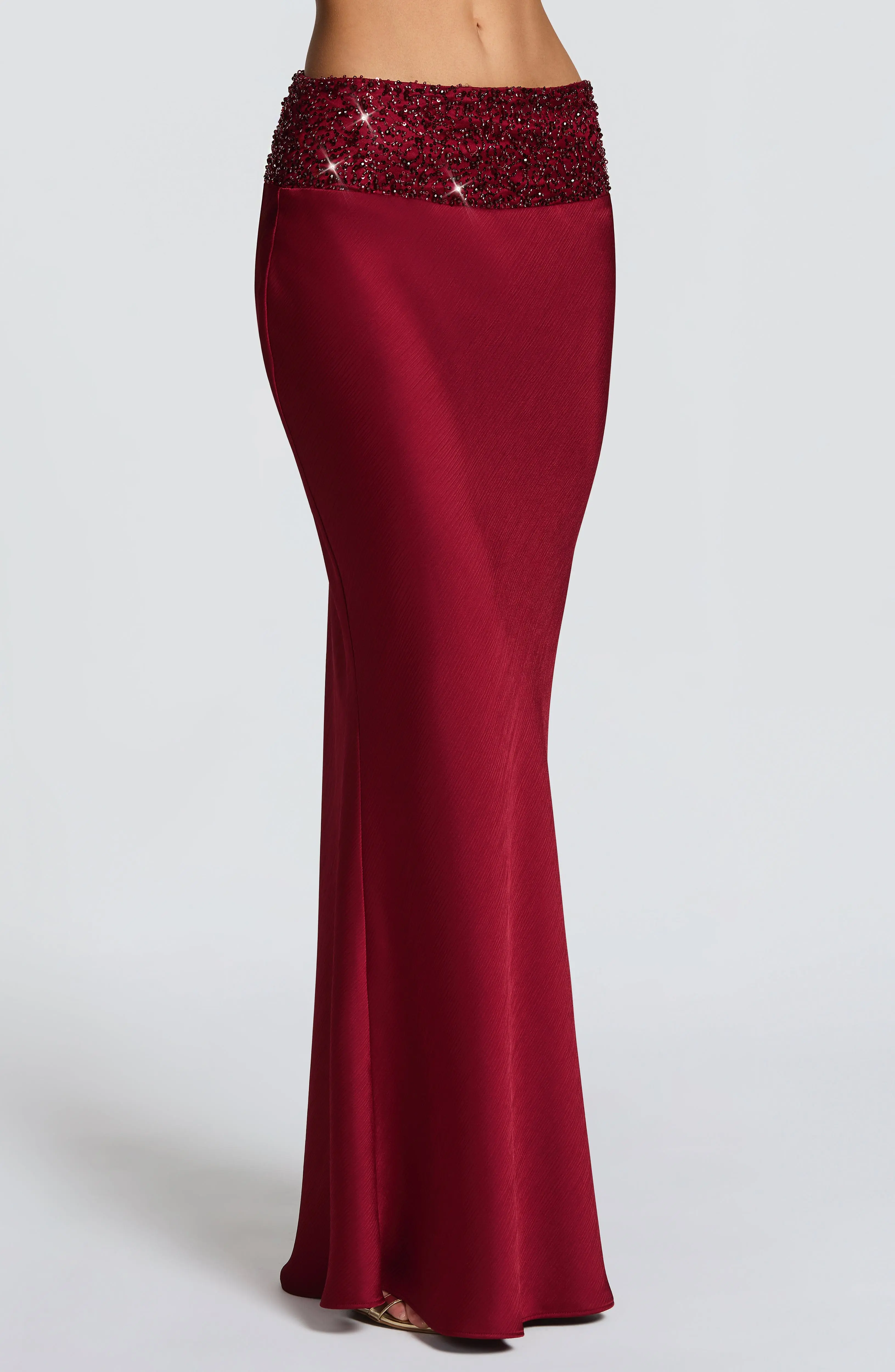 Ira Maxi Skirt - Burgundy - Image 5