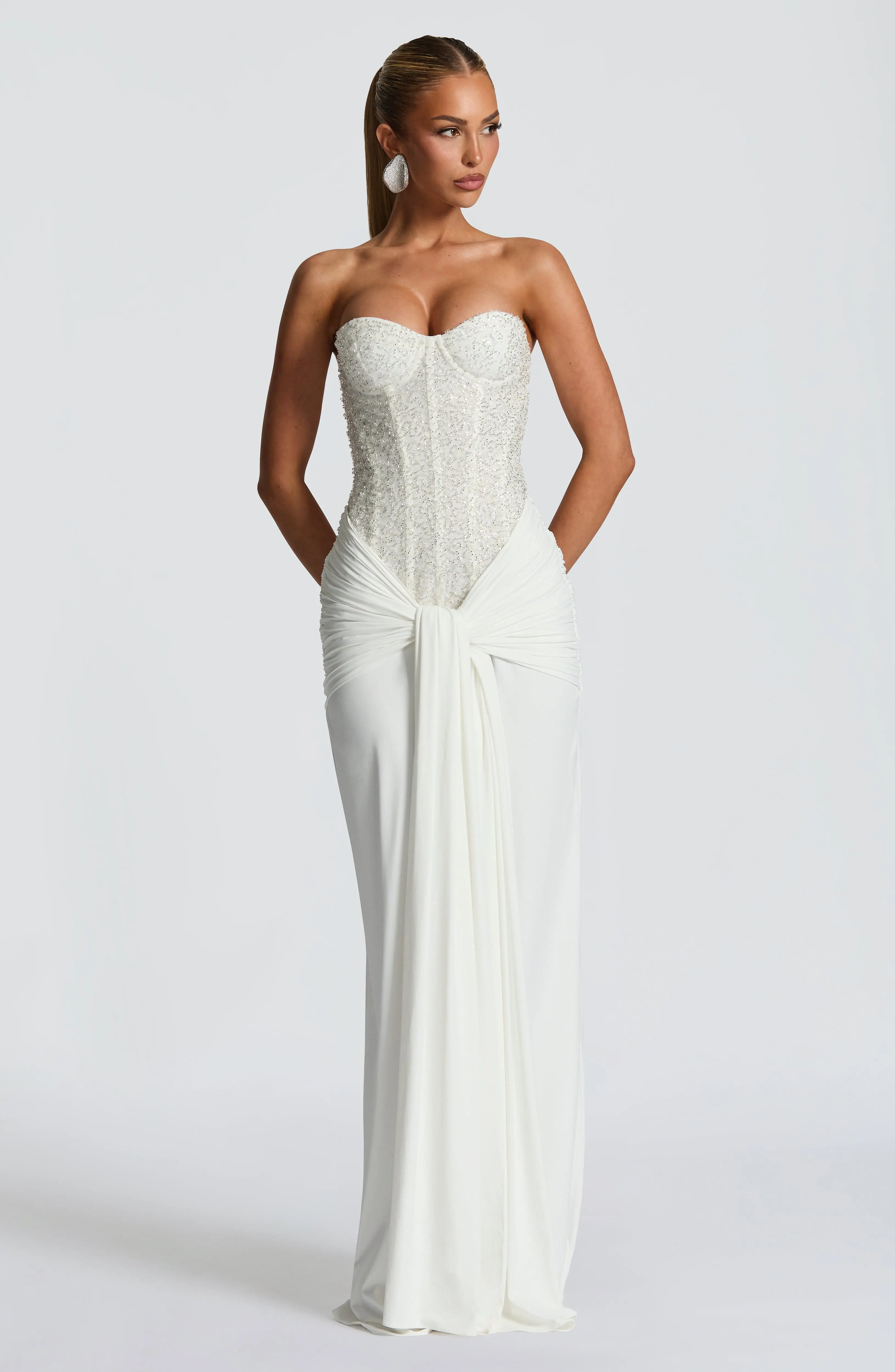 Carina Maxi Dress - Ivory - Image 8
