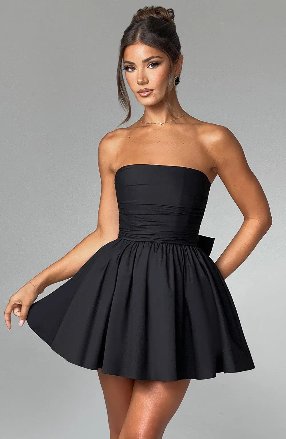 Katrina Mini Dress - Black - Image 4