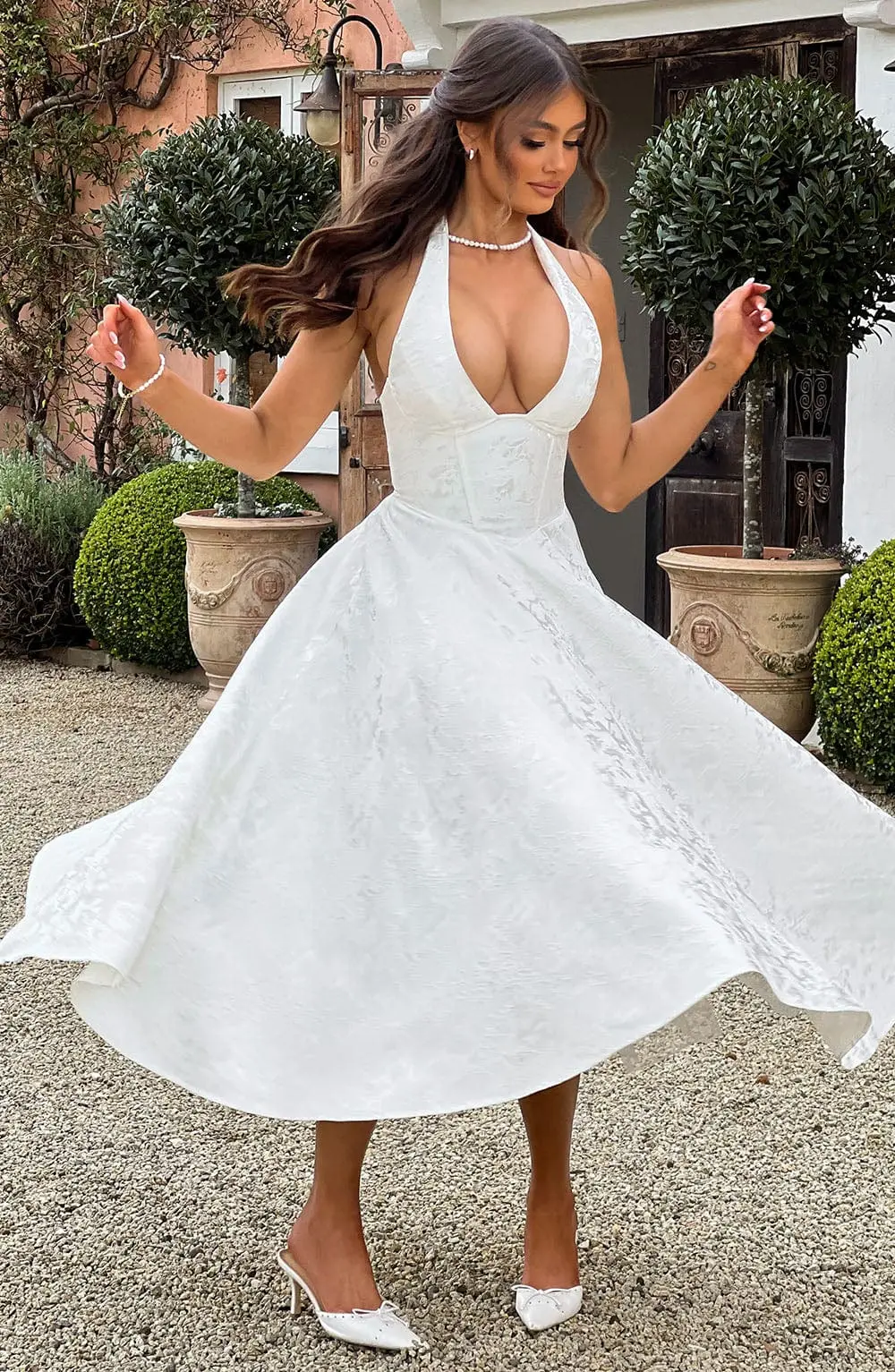 Effie Midi Dress - Ivory - Image 8