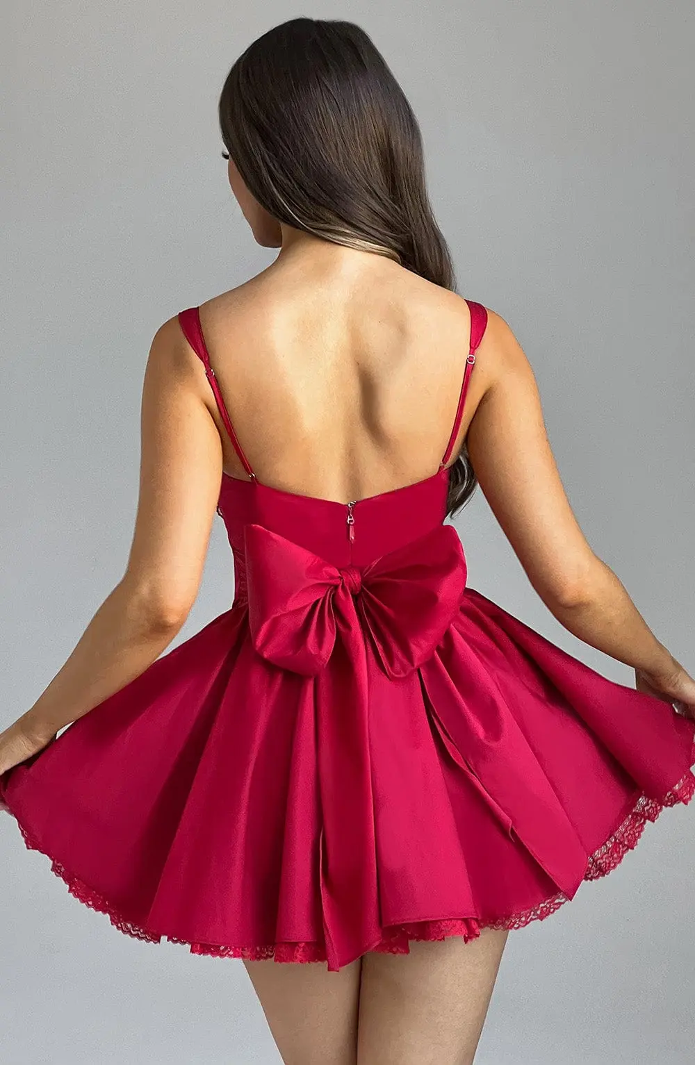 Josie Mini Dress - Red - Image 2
