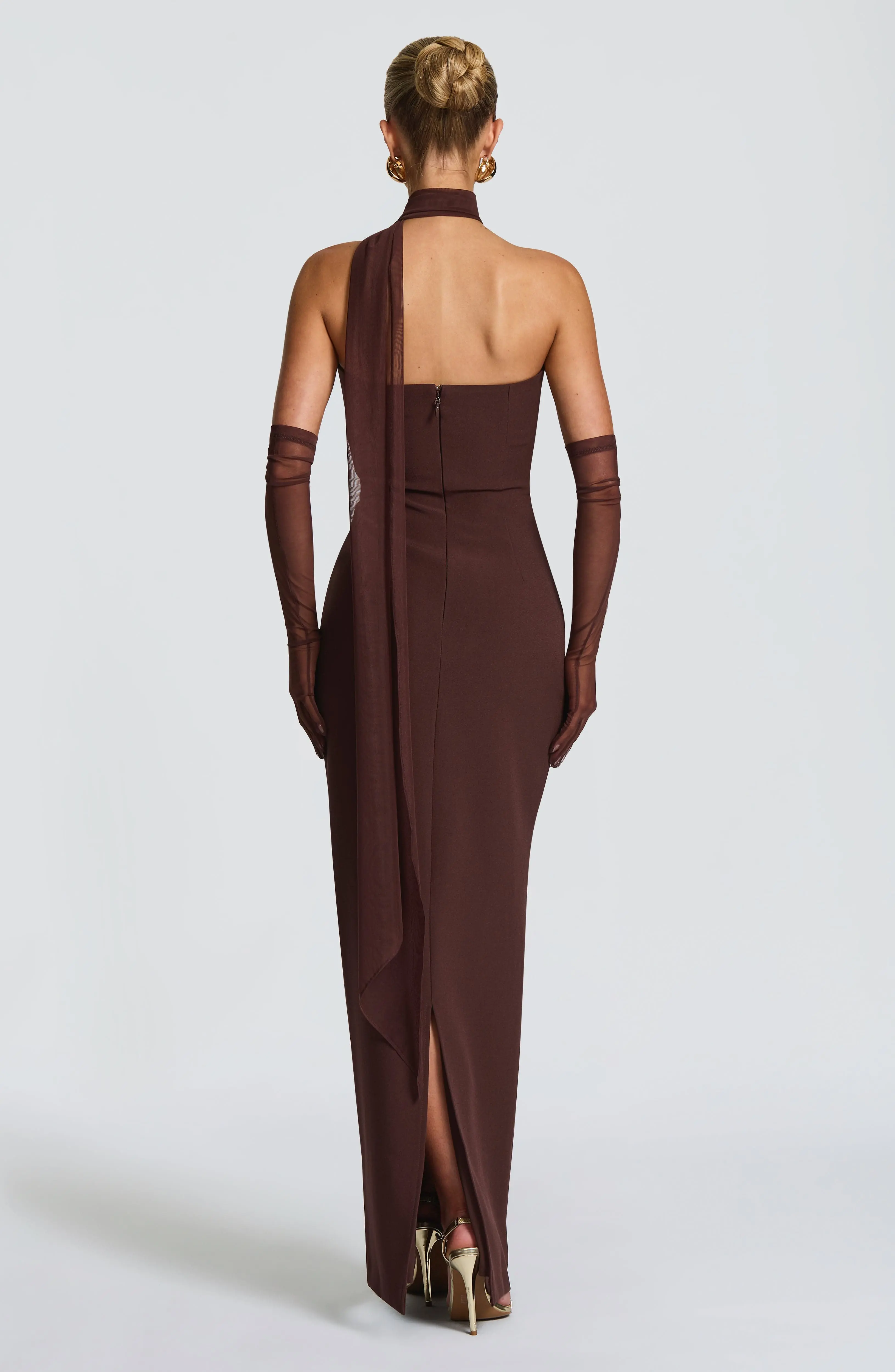 Lindsey Maxi Dress - Plum Brown - Image 9