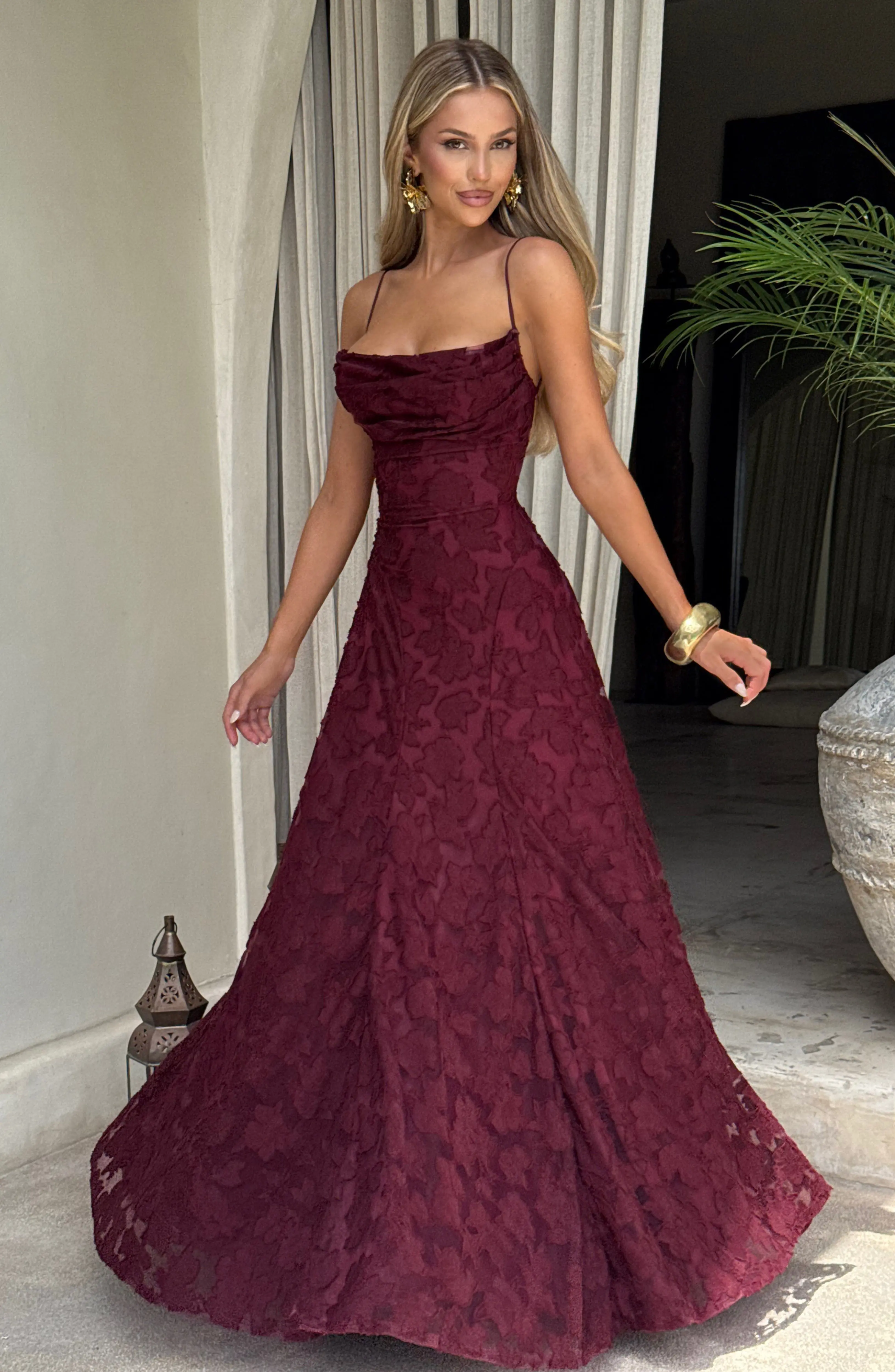 Francis Maxi Dress - Cherry Lacquer - Image 2
