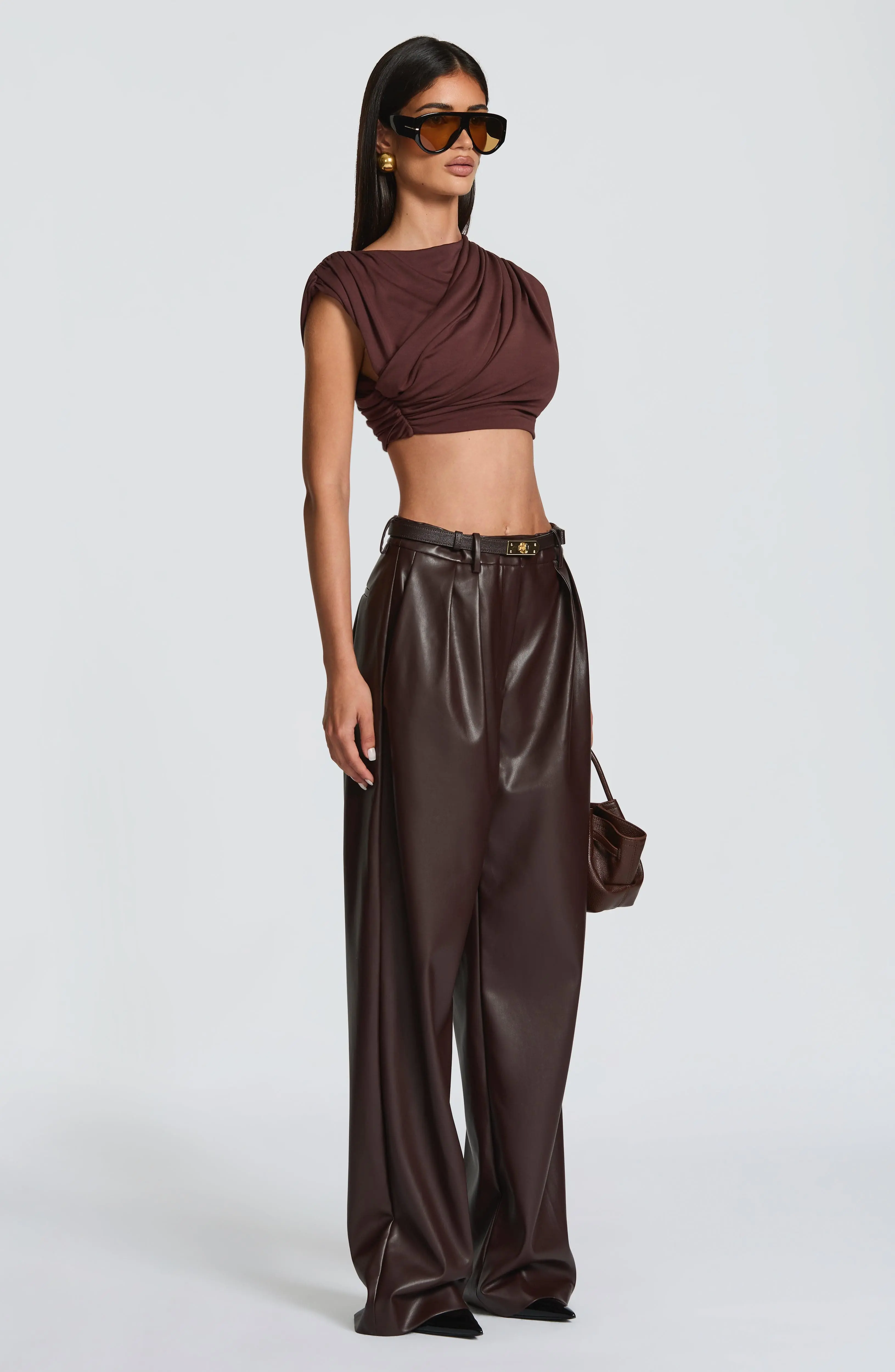 Glenda Pants - Plum Brown - Image 8