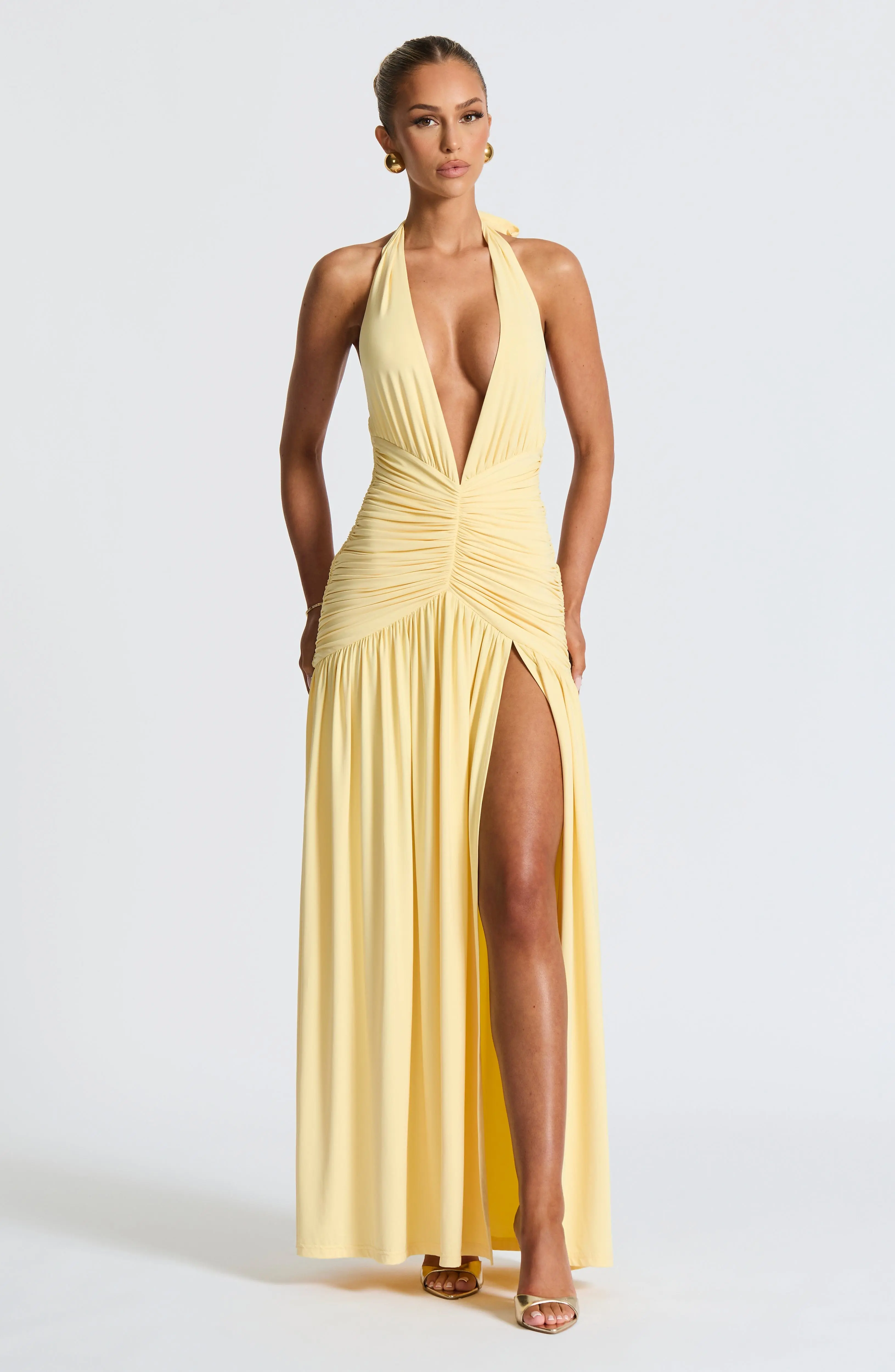 Melania Maxi Dress - Lemon - Image 4