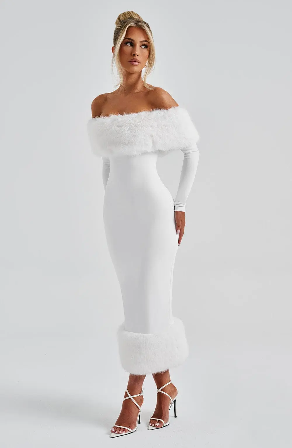 Vittoria Midi Dress - Ivory - Image 6