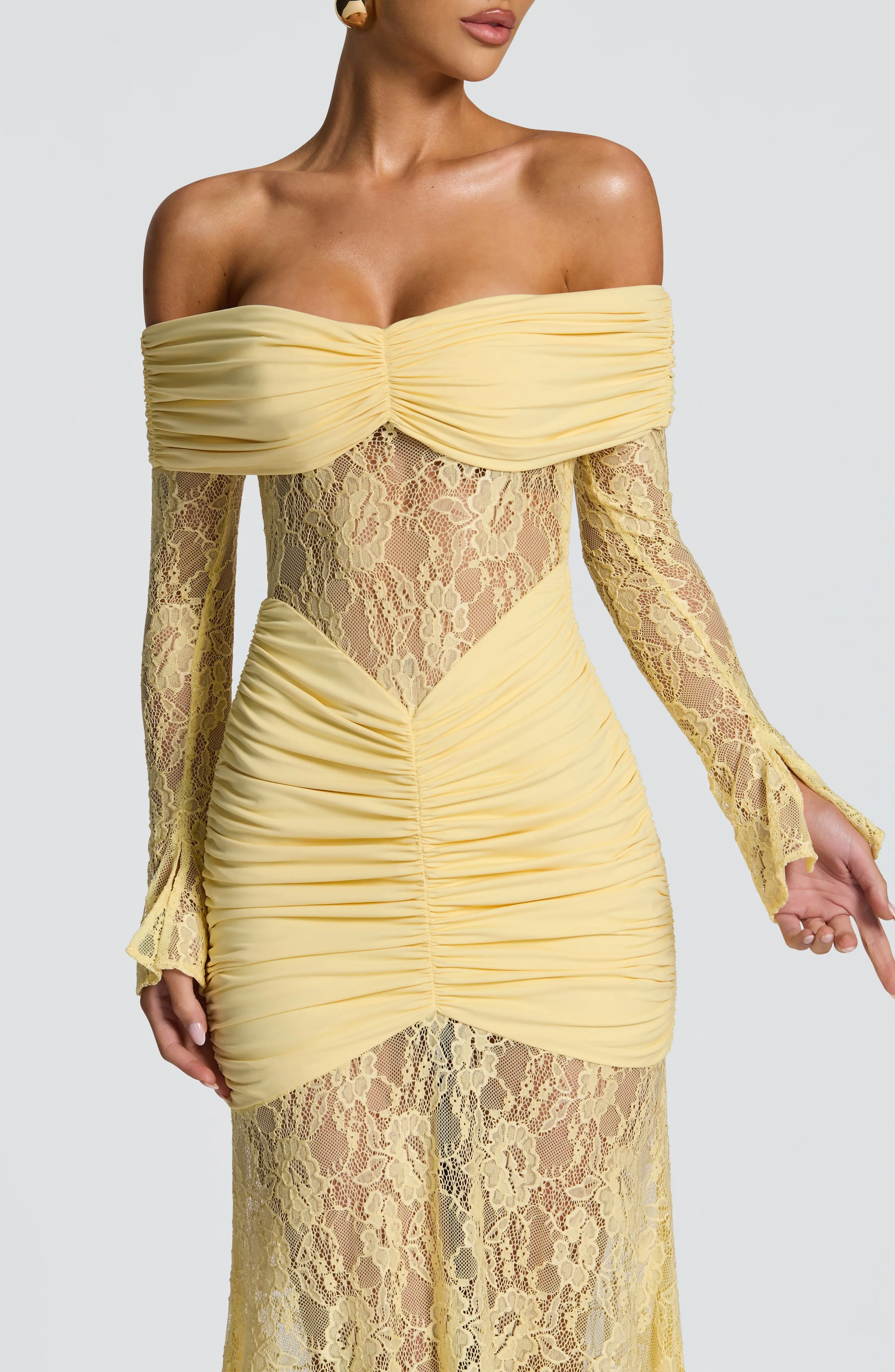 Sauline Maxi Dress - Lemon - Image 4
