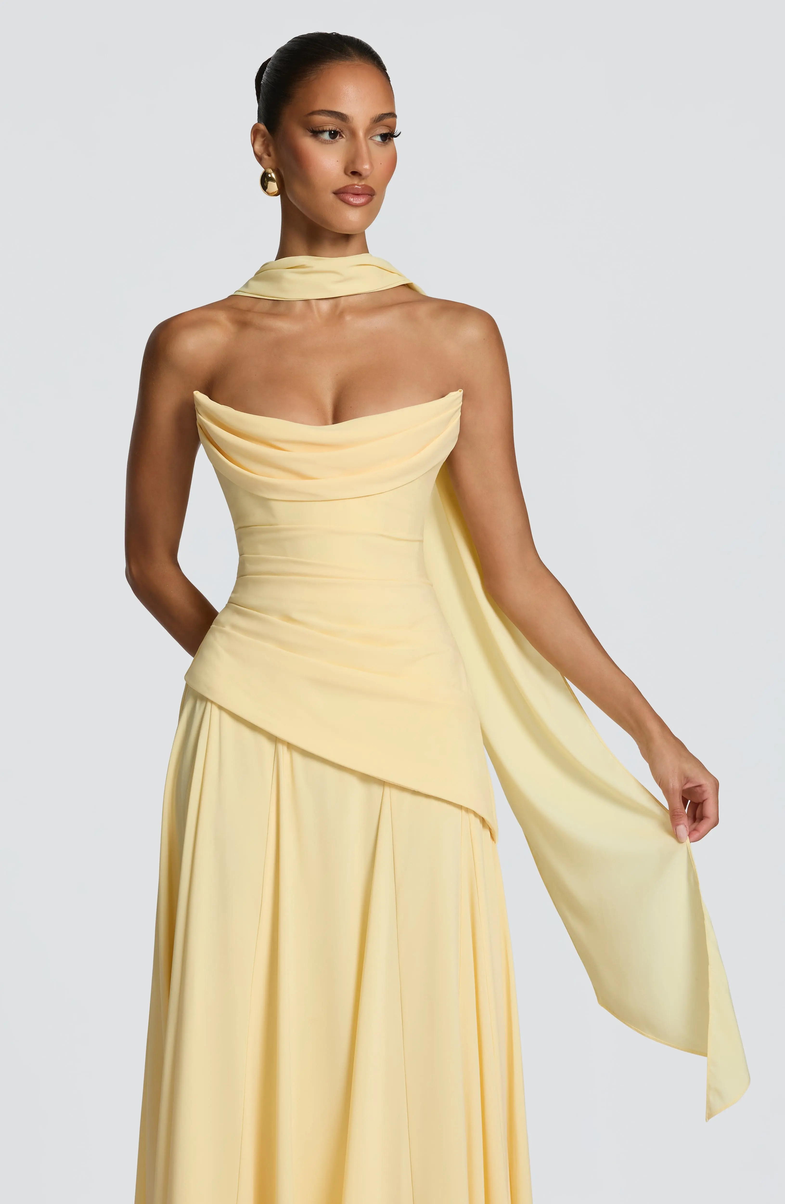 Patricia Maxi Dress - Lemon - Image 9