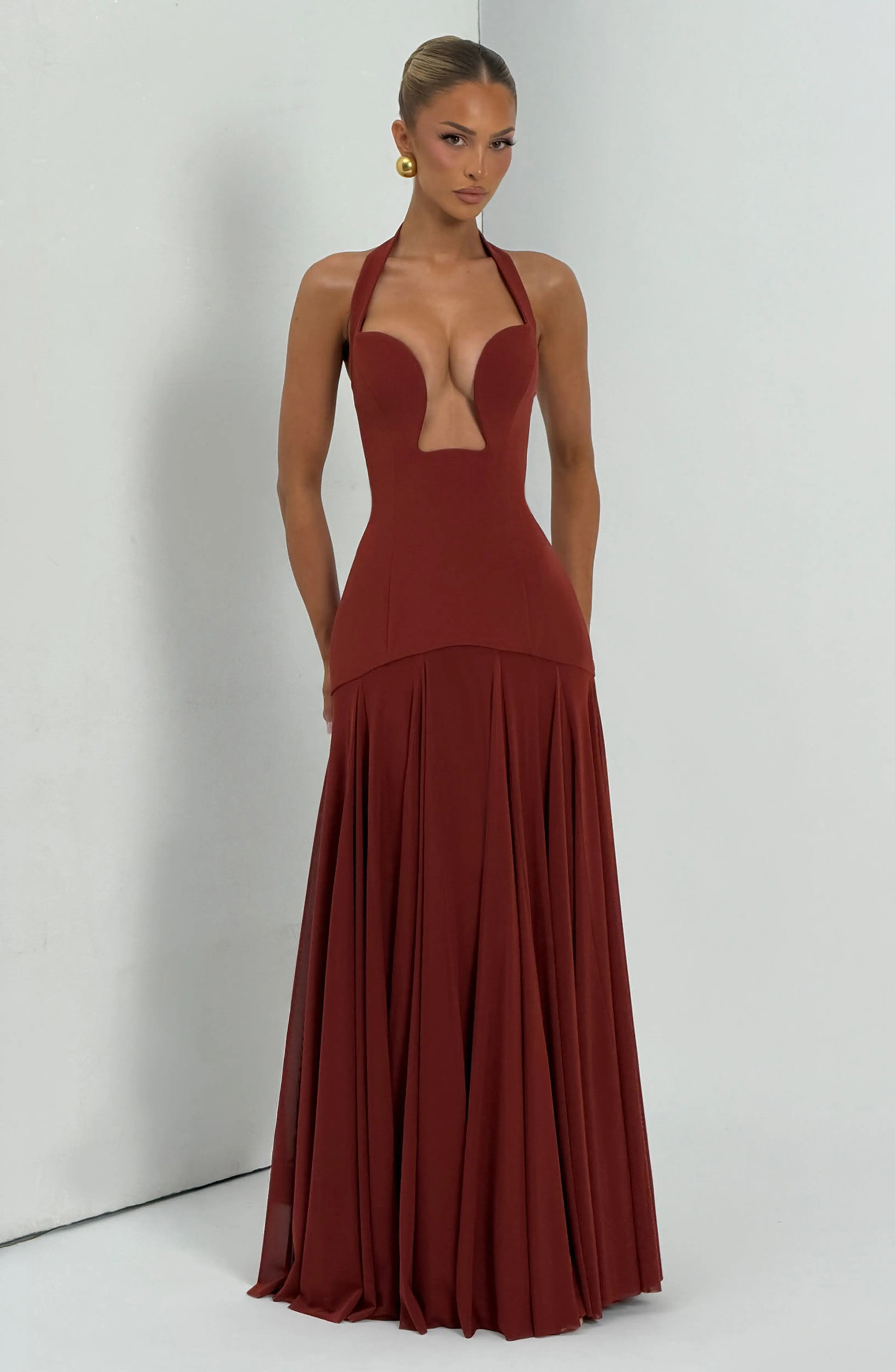 Cyrene Maxi Dress - Deep Rust - Image 9