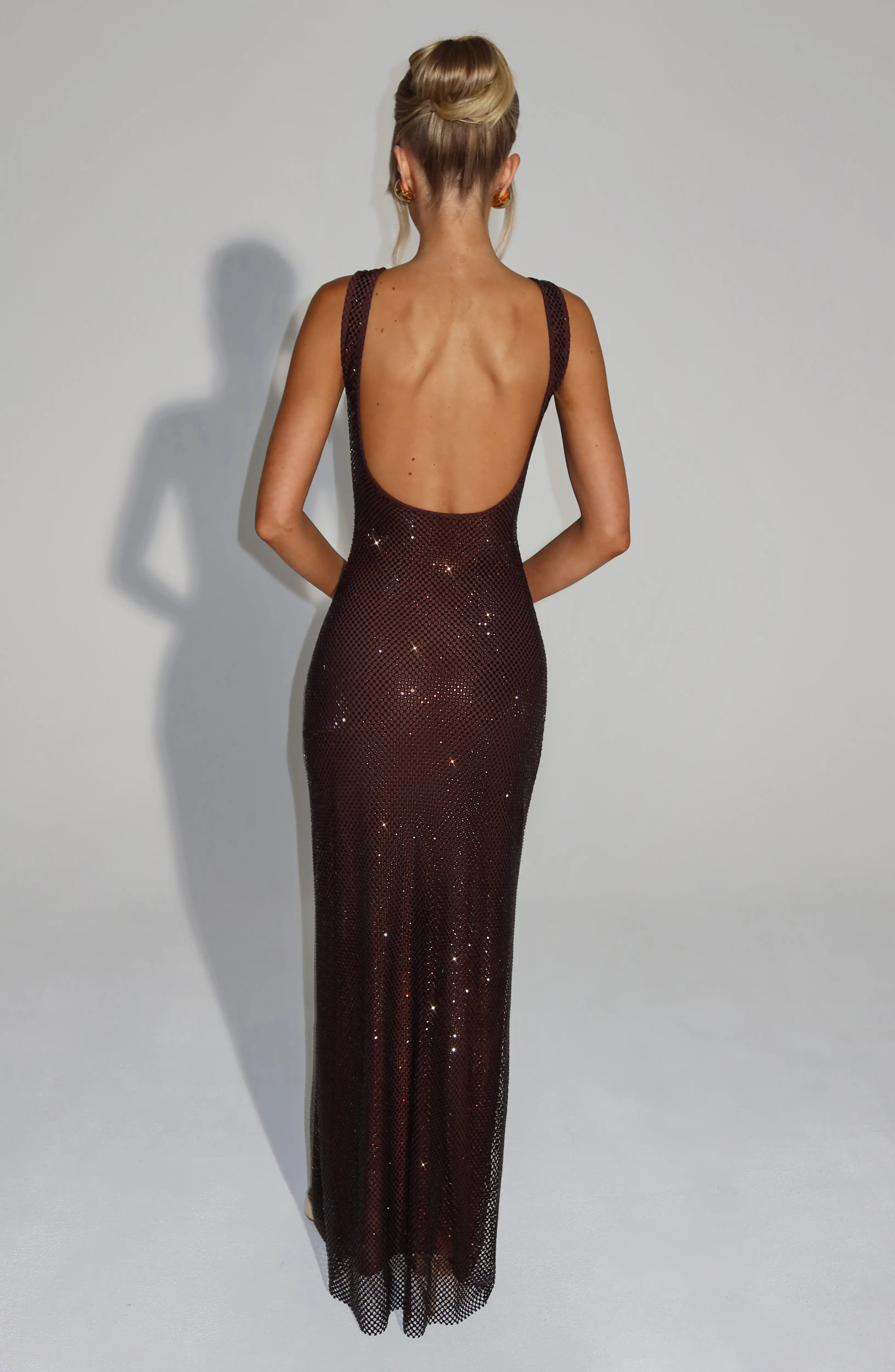 Petra Maxi Dress - Plum Brown - Image 5