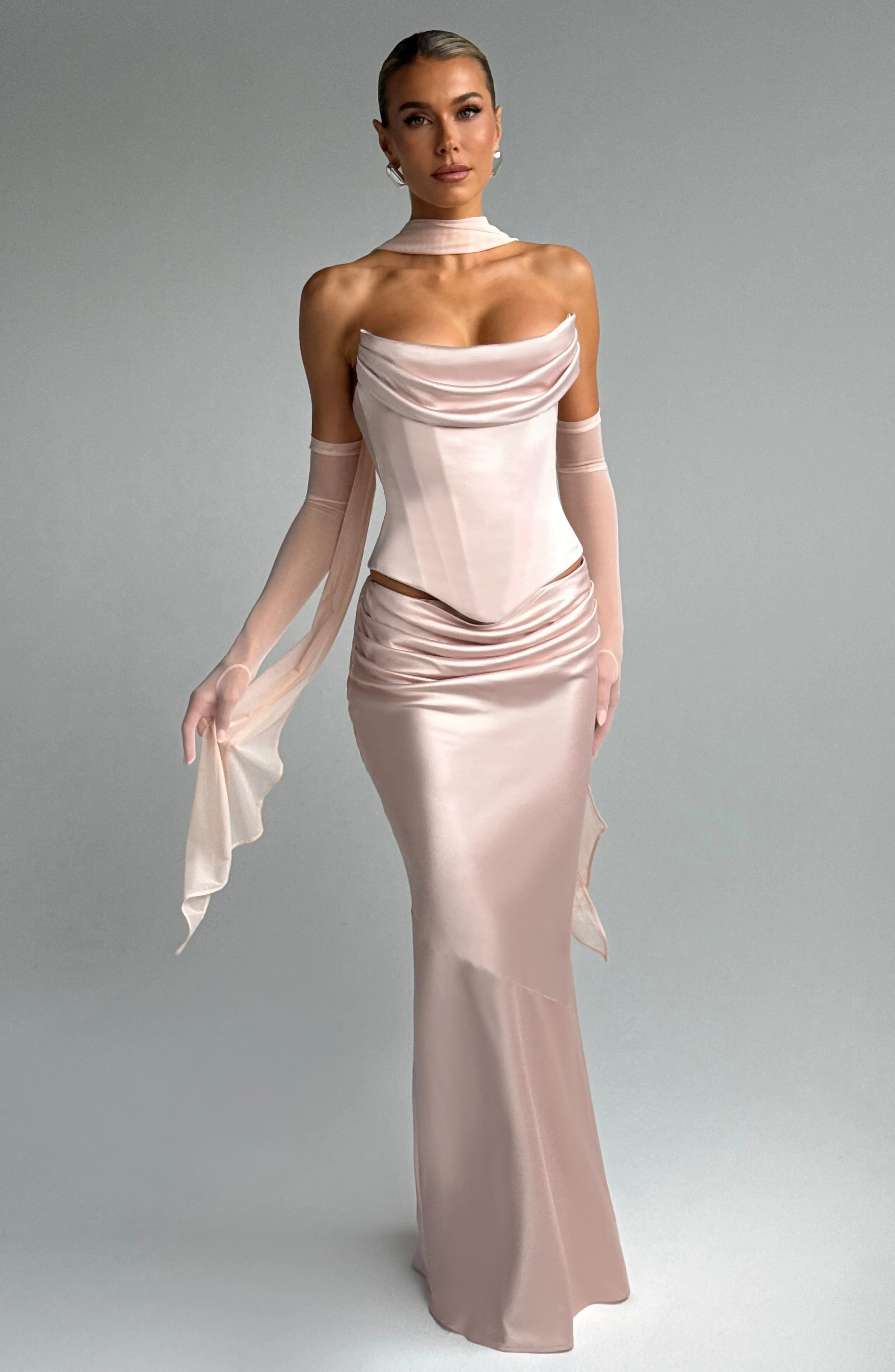 Bernadette Maxi Skirt - Soft Peach - Image 9