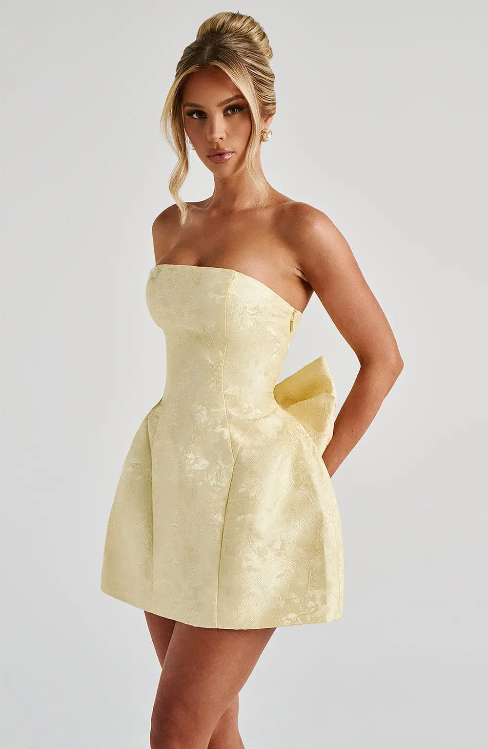 Elenora Mini Dress - Lemon - Image 6