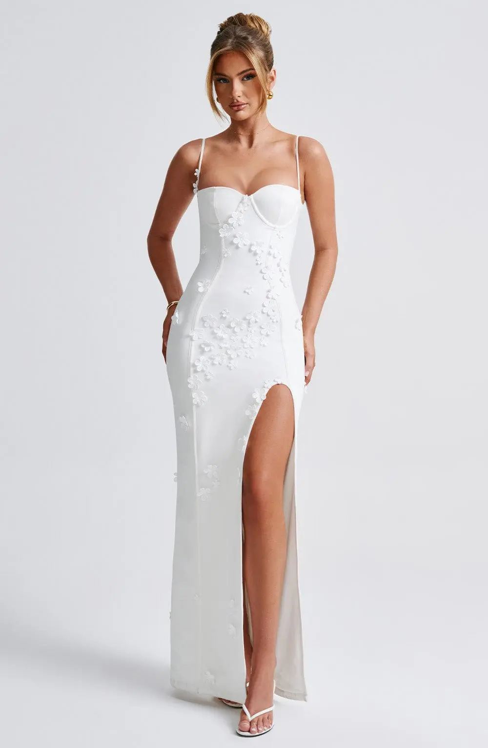 Dalary Maxi Dress - Ivory Lined - Image 10