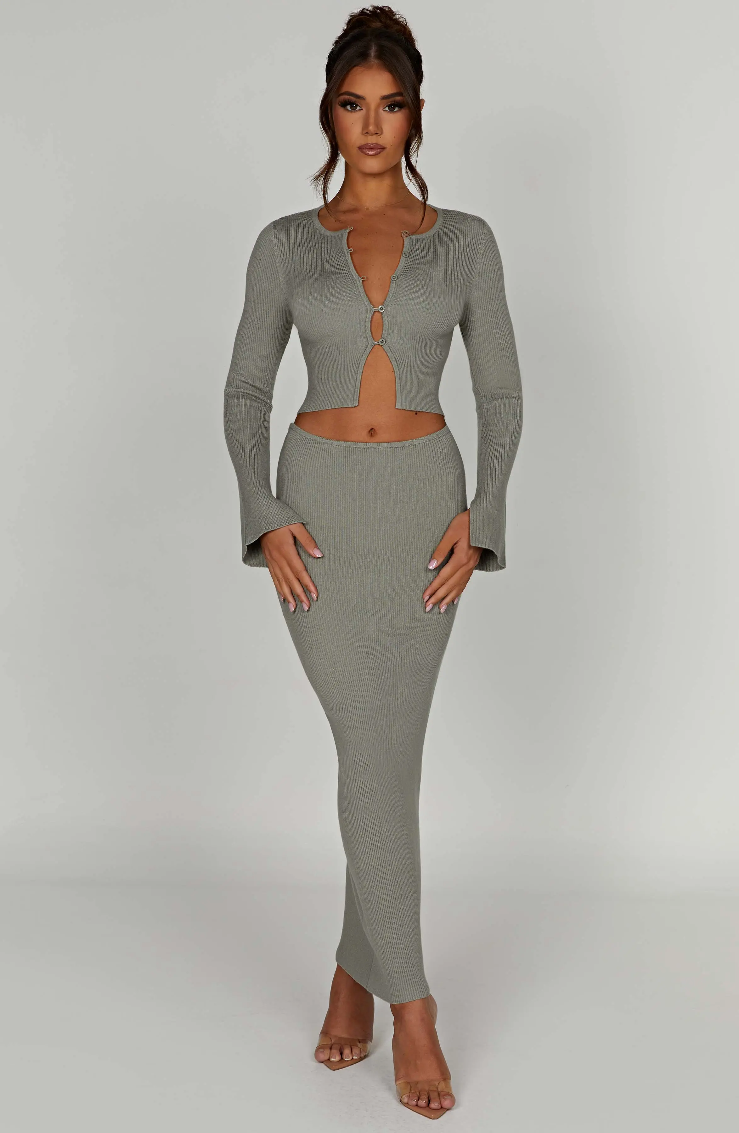 Elia Maxi Skirt - Khaki - Image 5