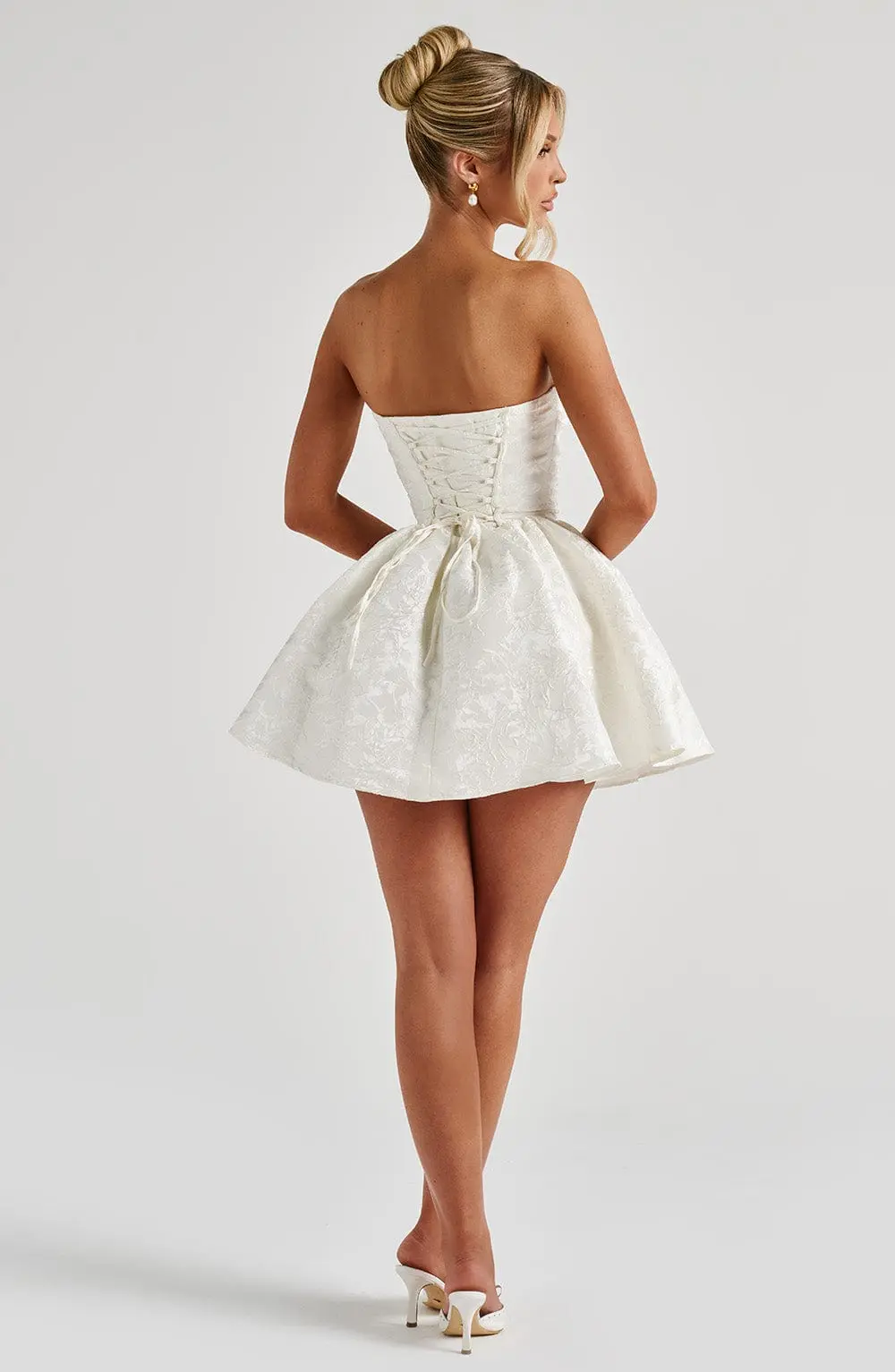 Salome Mini Dress - Ivory - Image 6