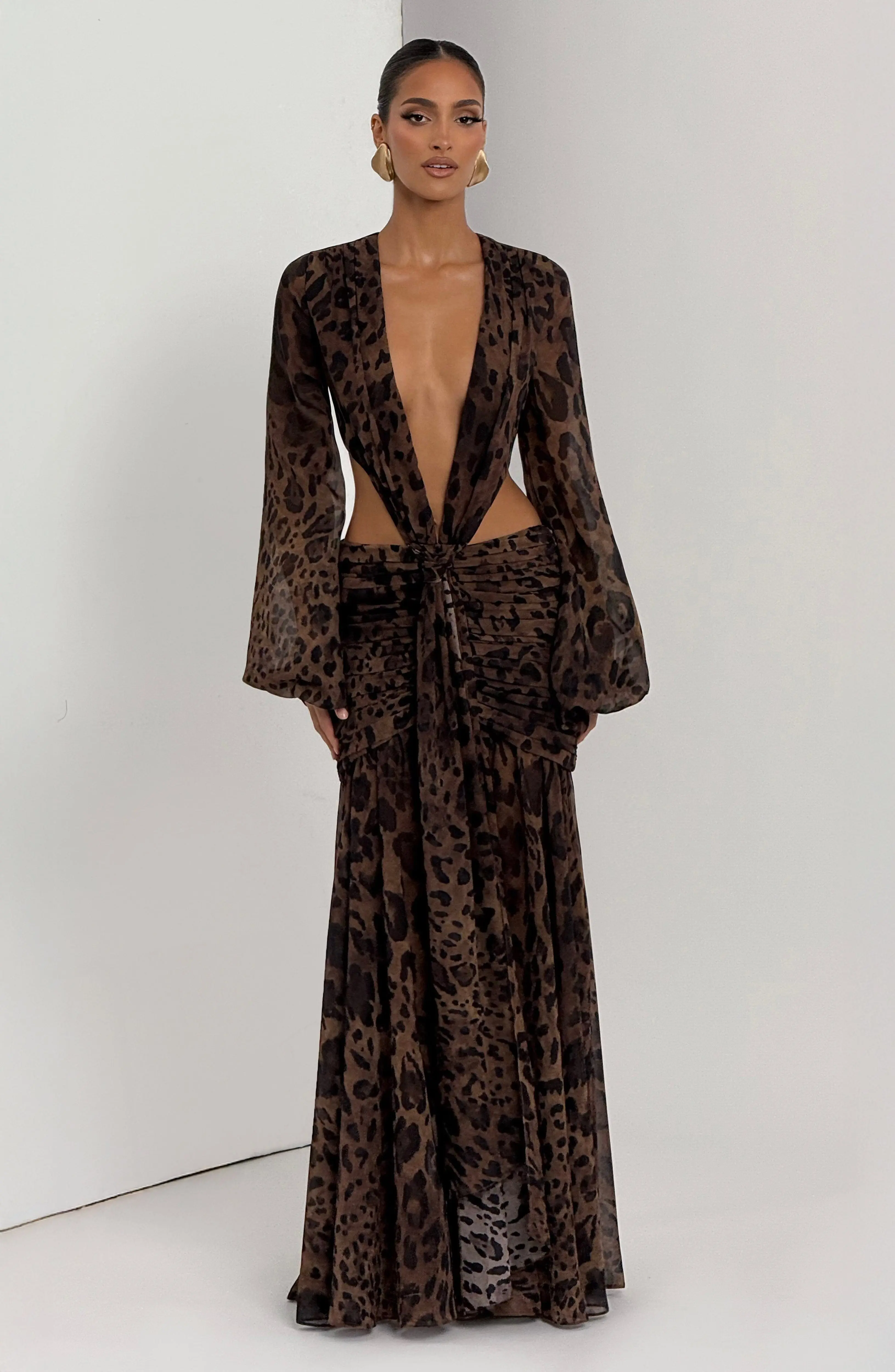 Andrina Maxi Dress - Leopard Print - Image 10