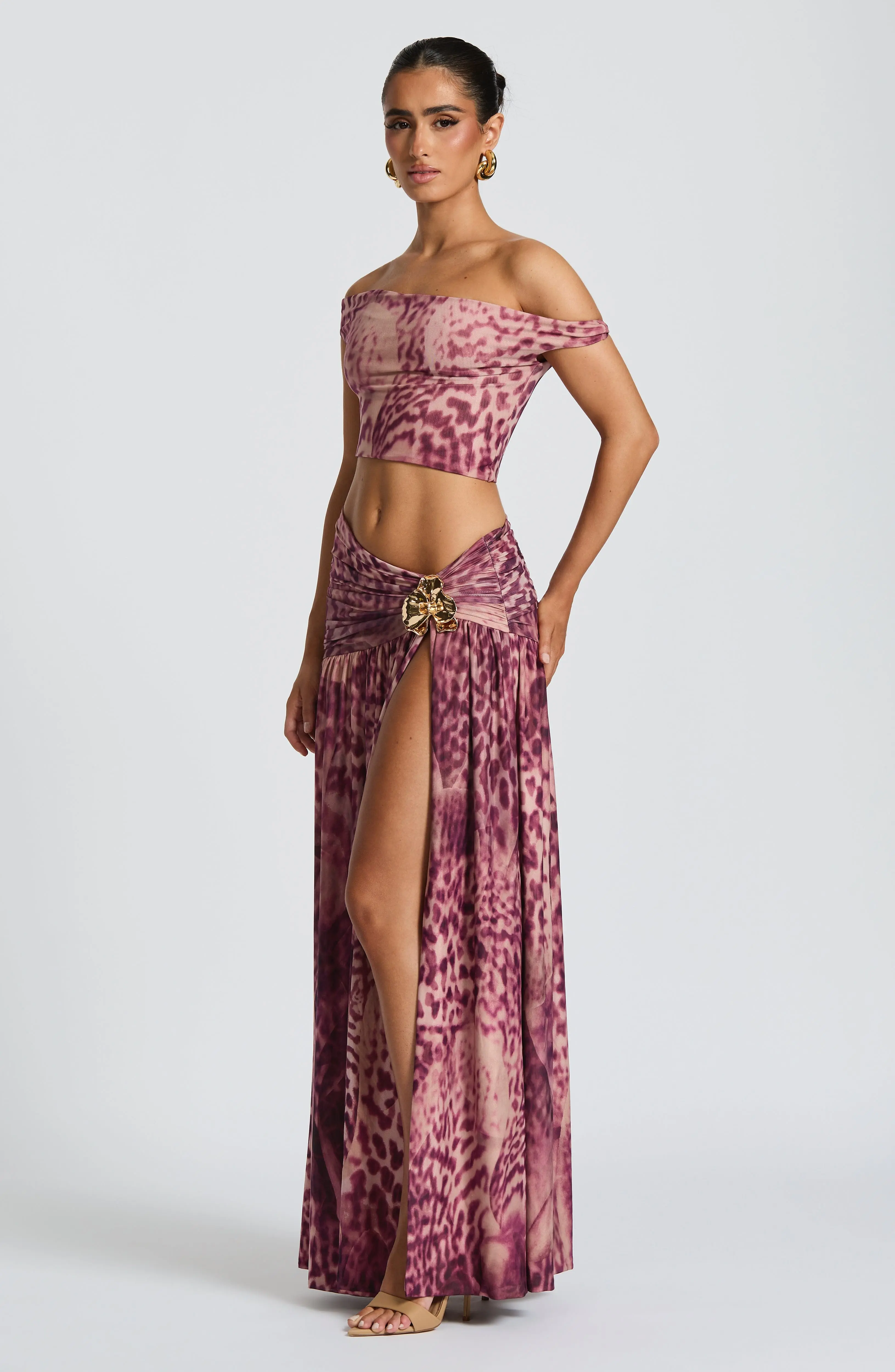 Eva Top - Magenta Orchid Print - Image 4