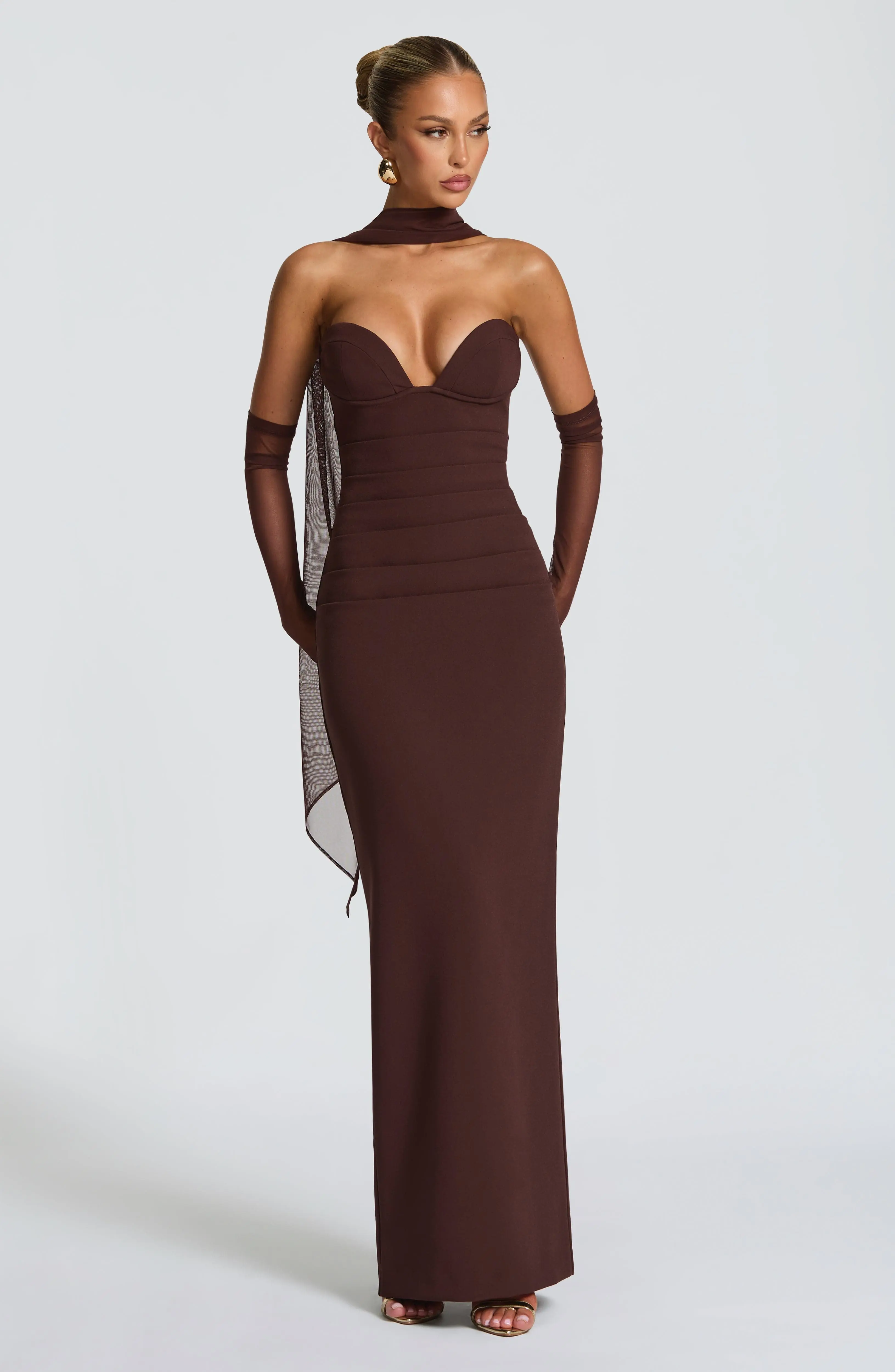 Lindsey Maxi Dress - Plum Brown - Image 10