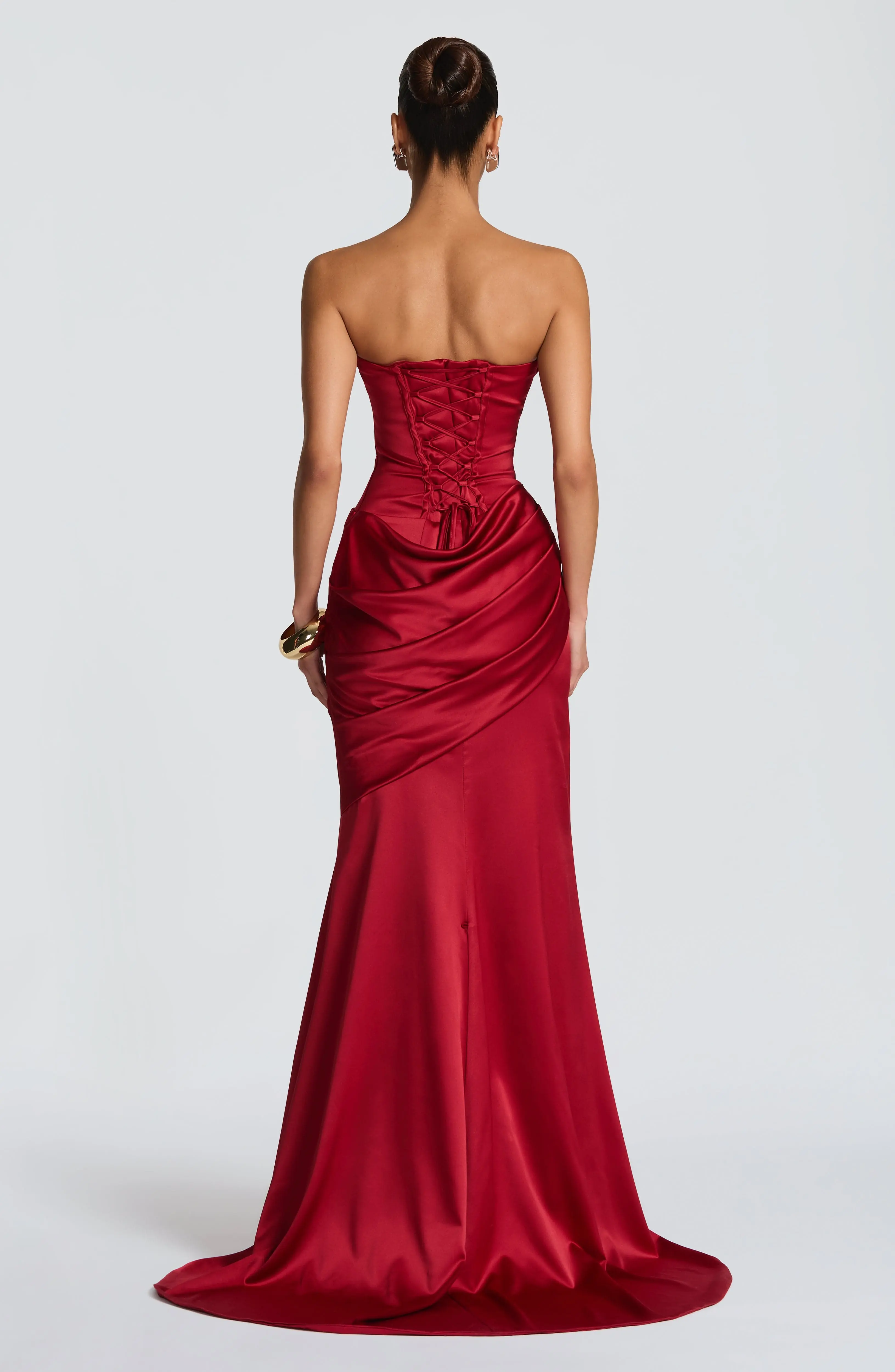 Kensington Maxi Dress - Deep Red - Image 3