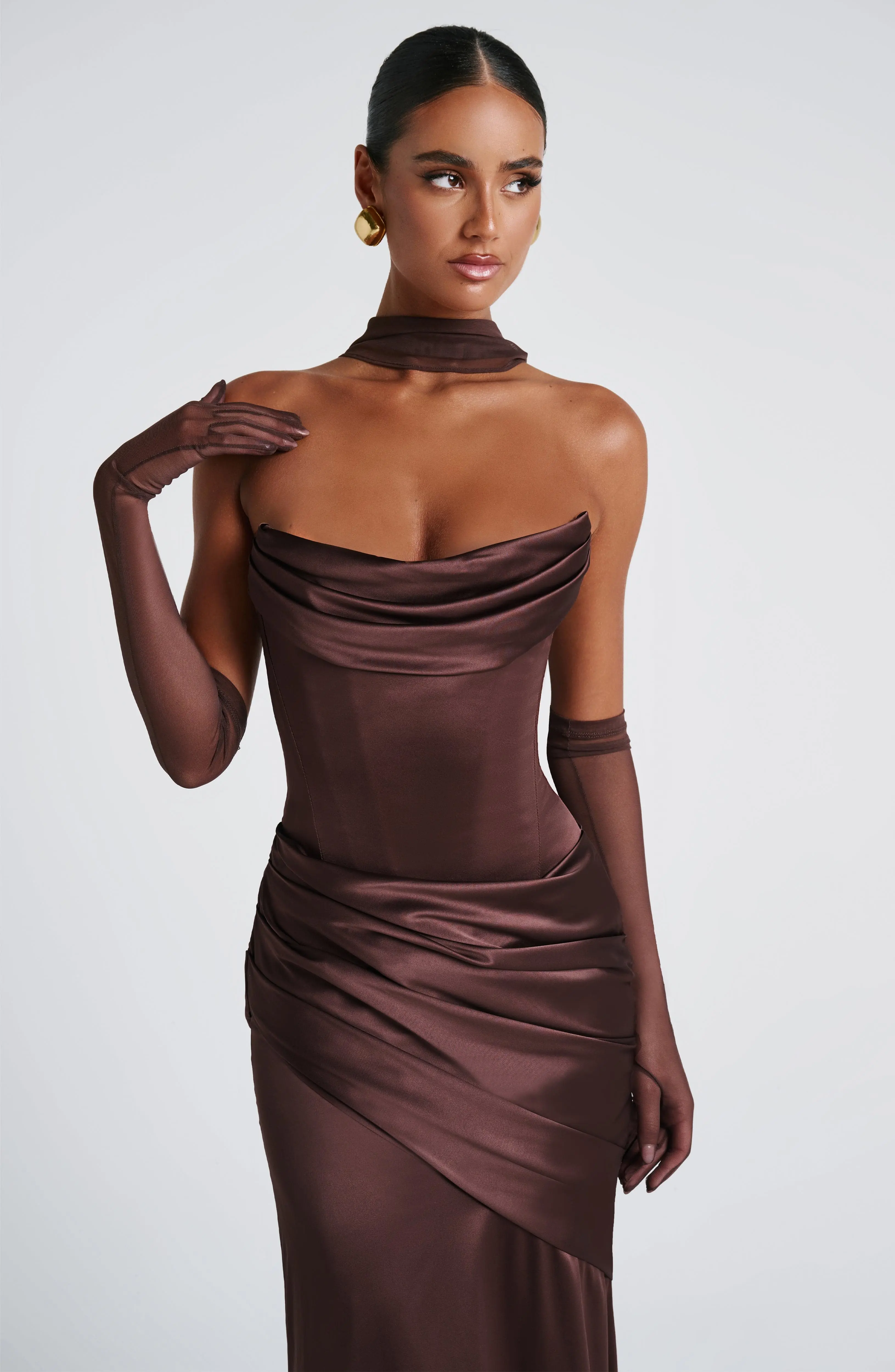 Ayla Scarf - Plum Brown - Image 5