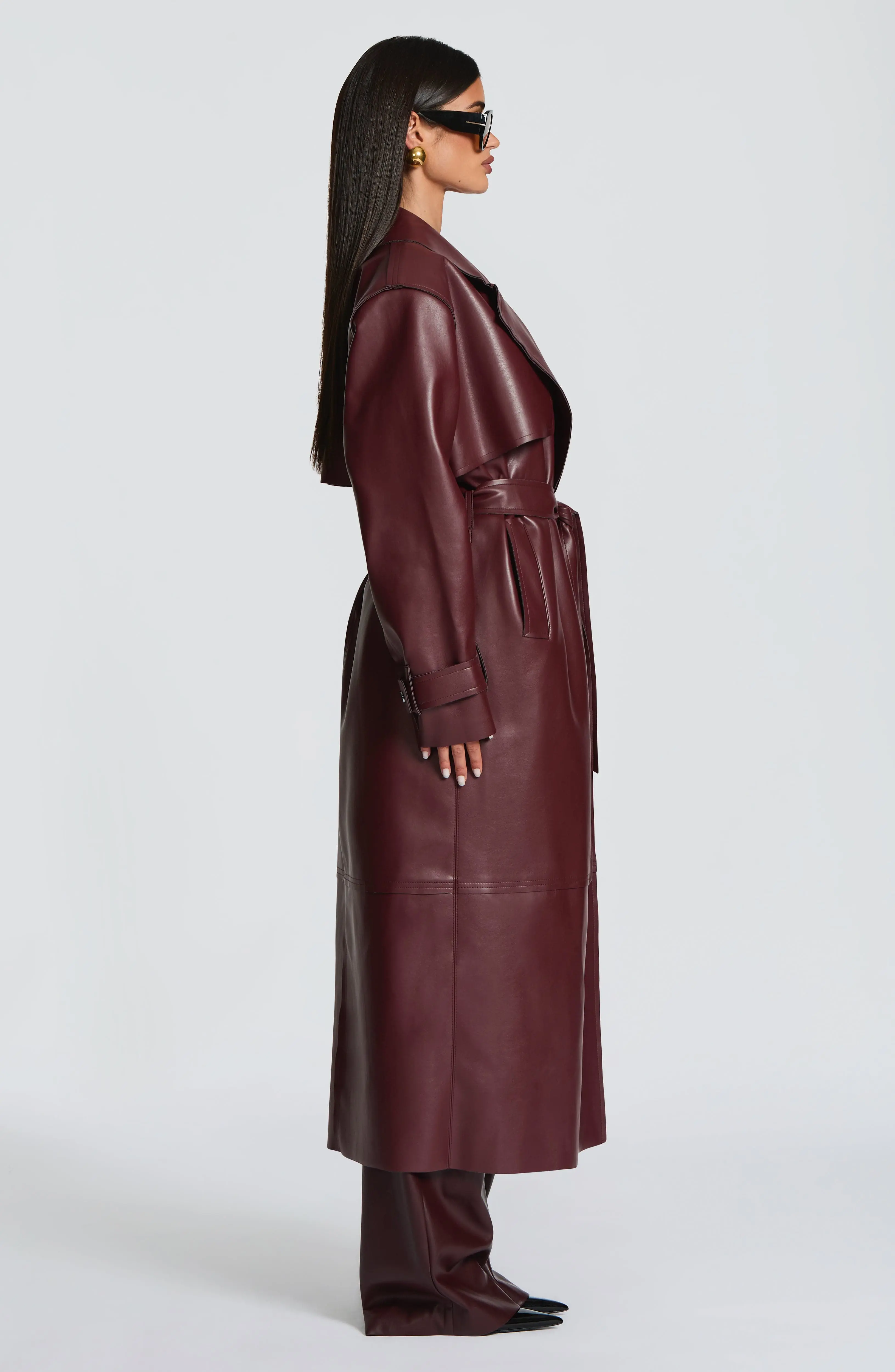 Bridget Trench Coat - Plum - Image 6