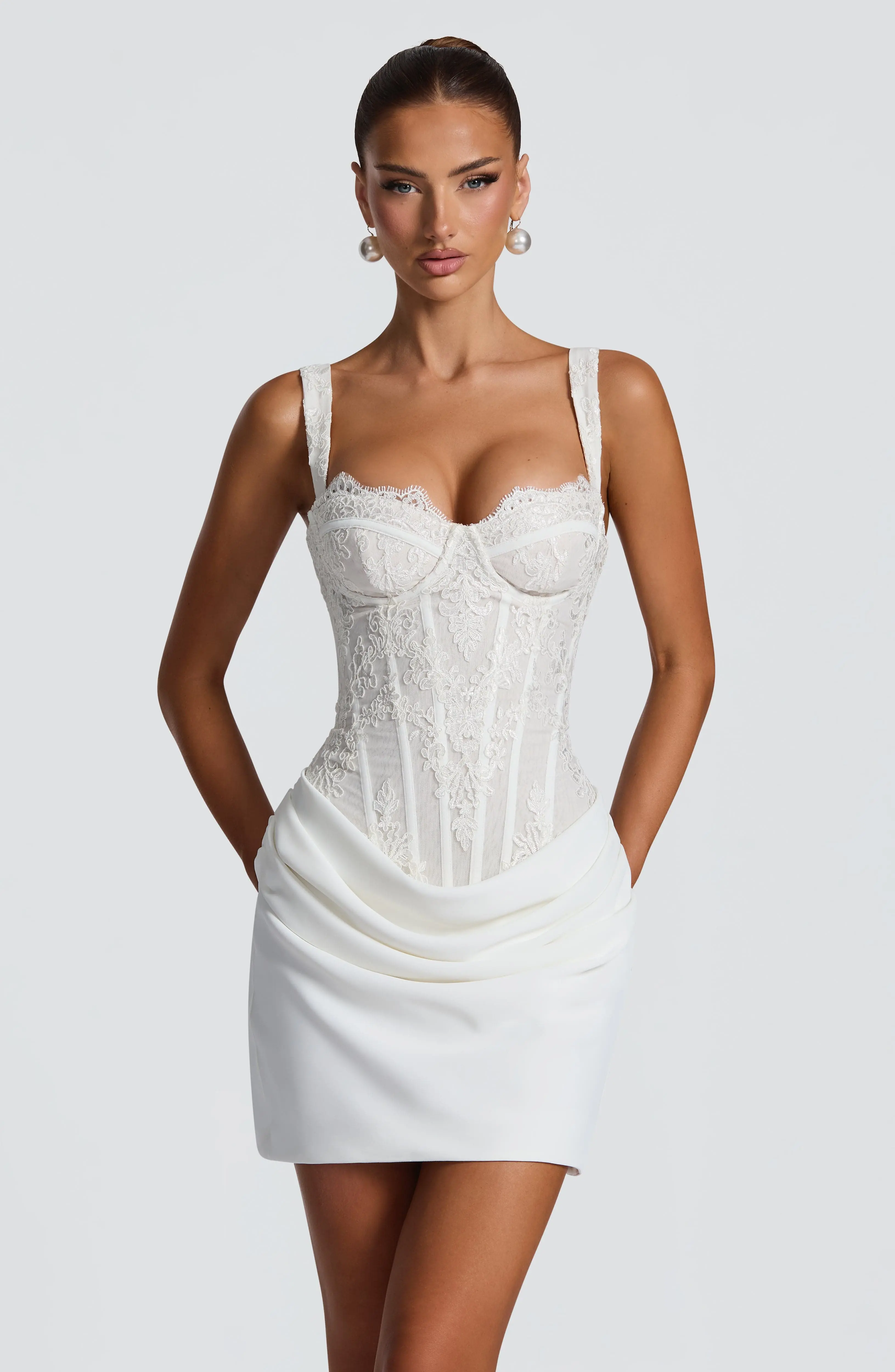 Nerina Mini Dress - Ivory - Image 6