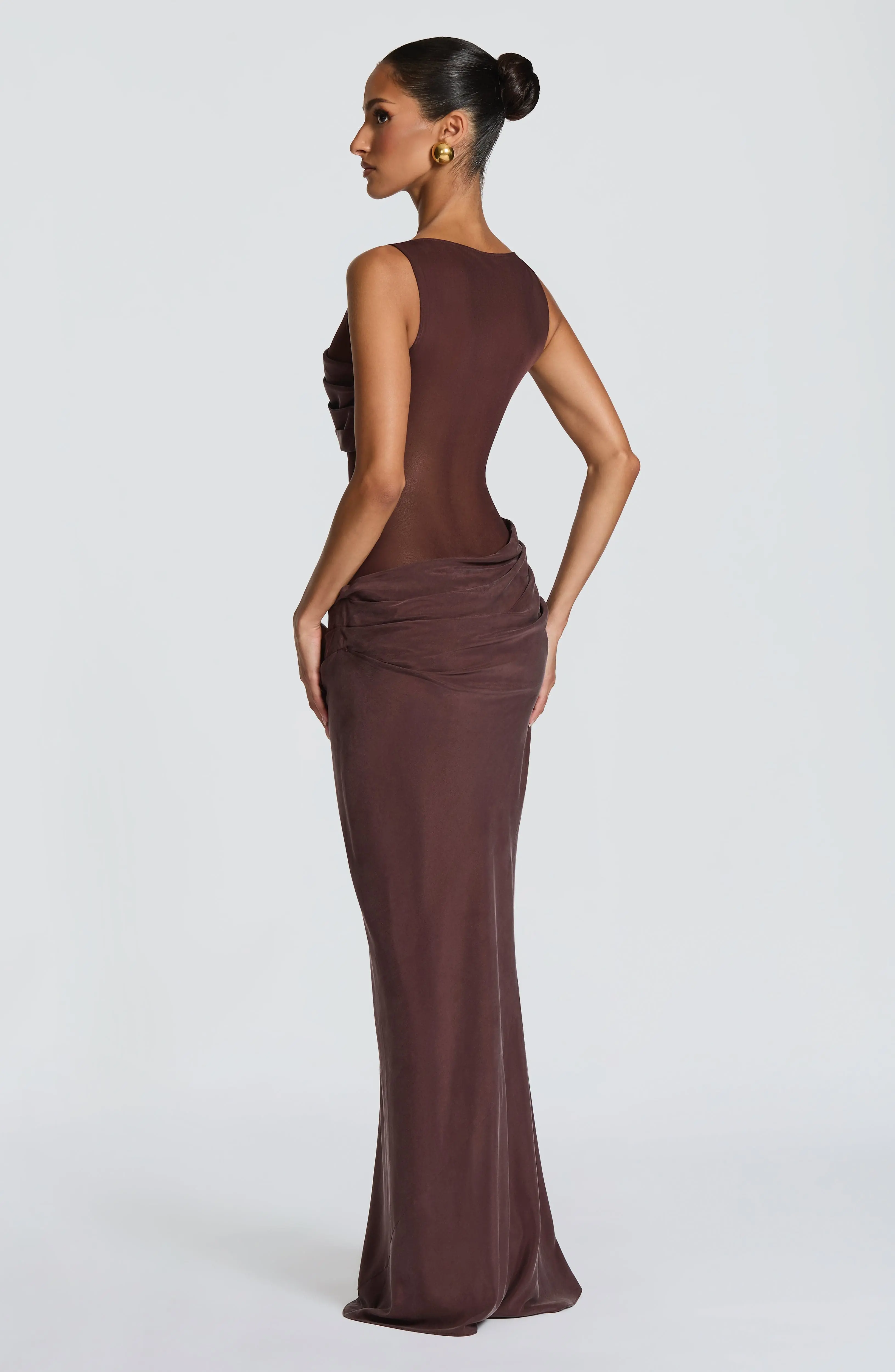 Gracelyn Maxi Dress - Plum Brown - Image 8