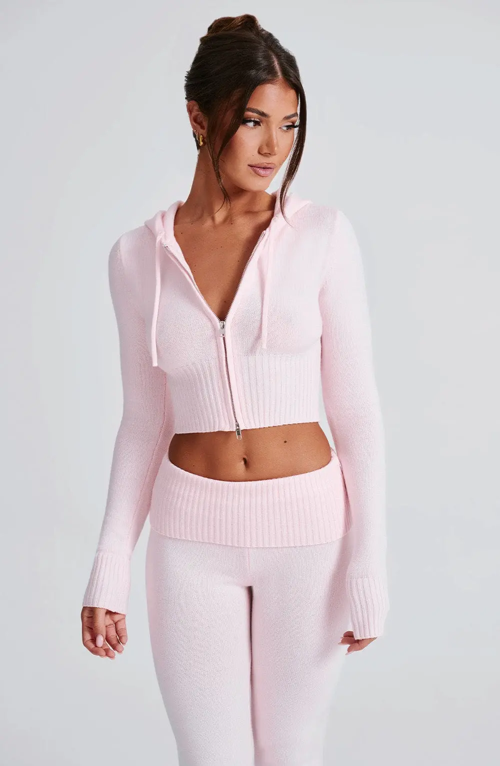 Portia Knit Hoodie - Pink - Image 25