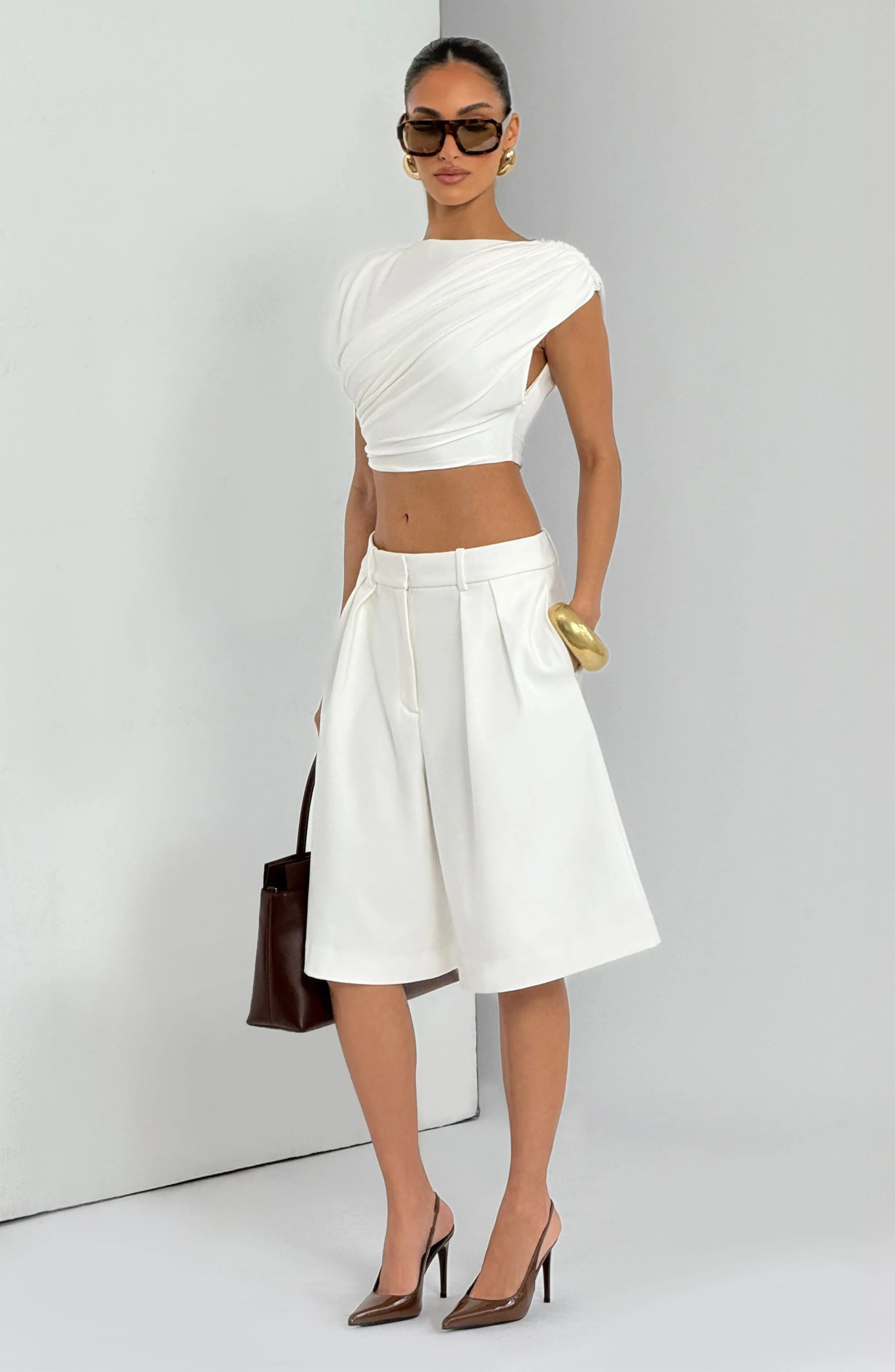 Ausra Bermuda Shorts - Ivory - Image 8