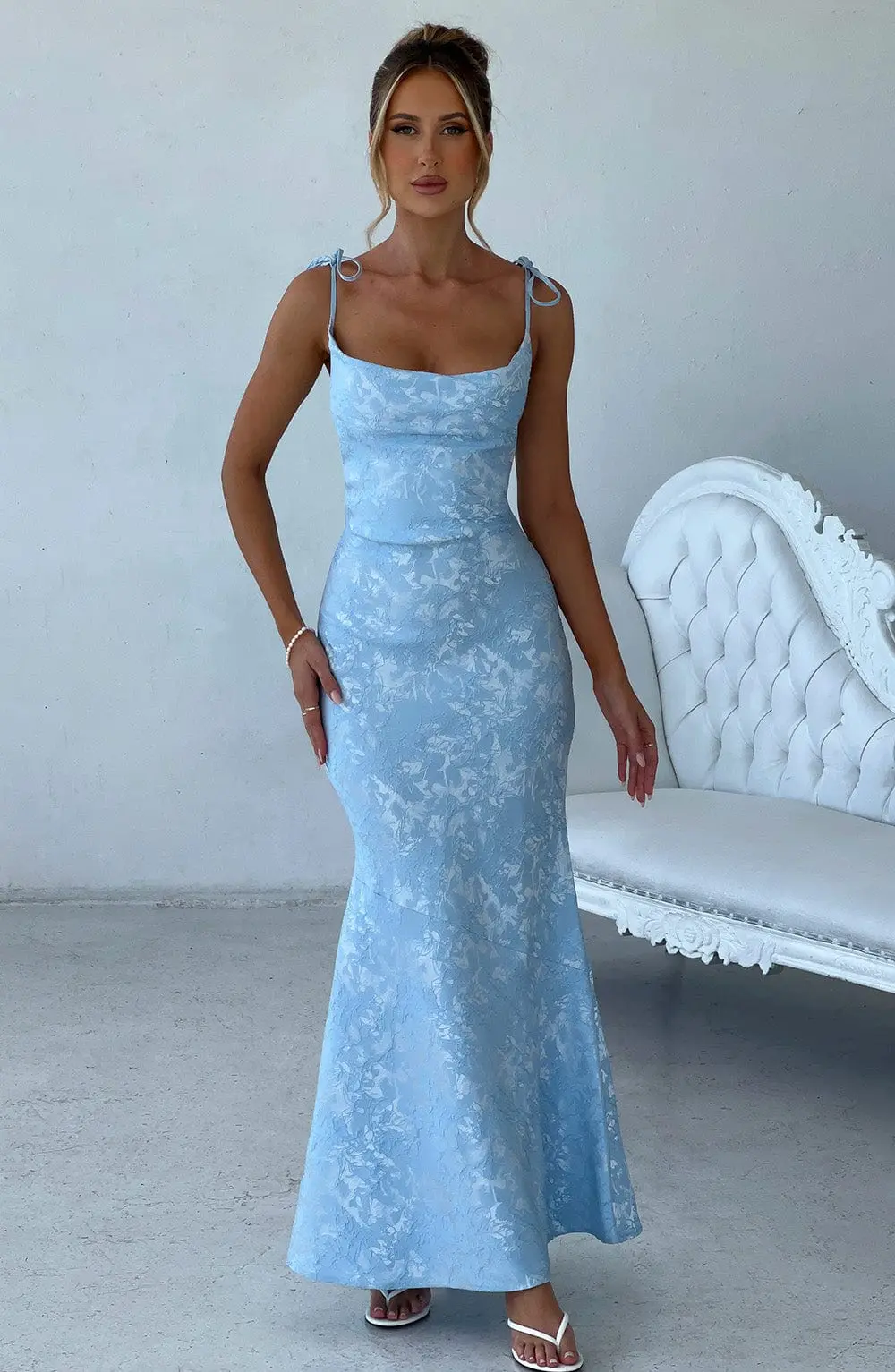 Whitney Maxi Dress - Blue - Image 3