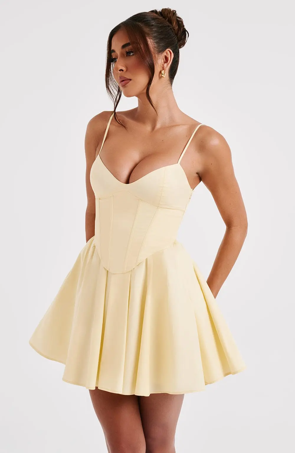 Analeigh Mini Dress - Lemon - Image 8