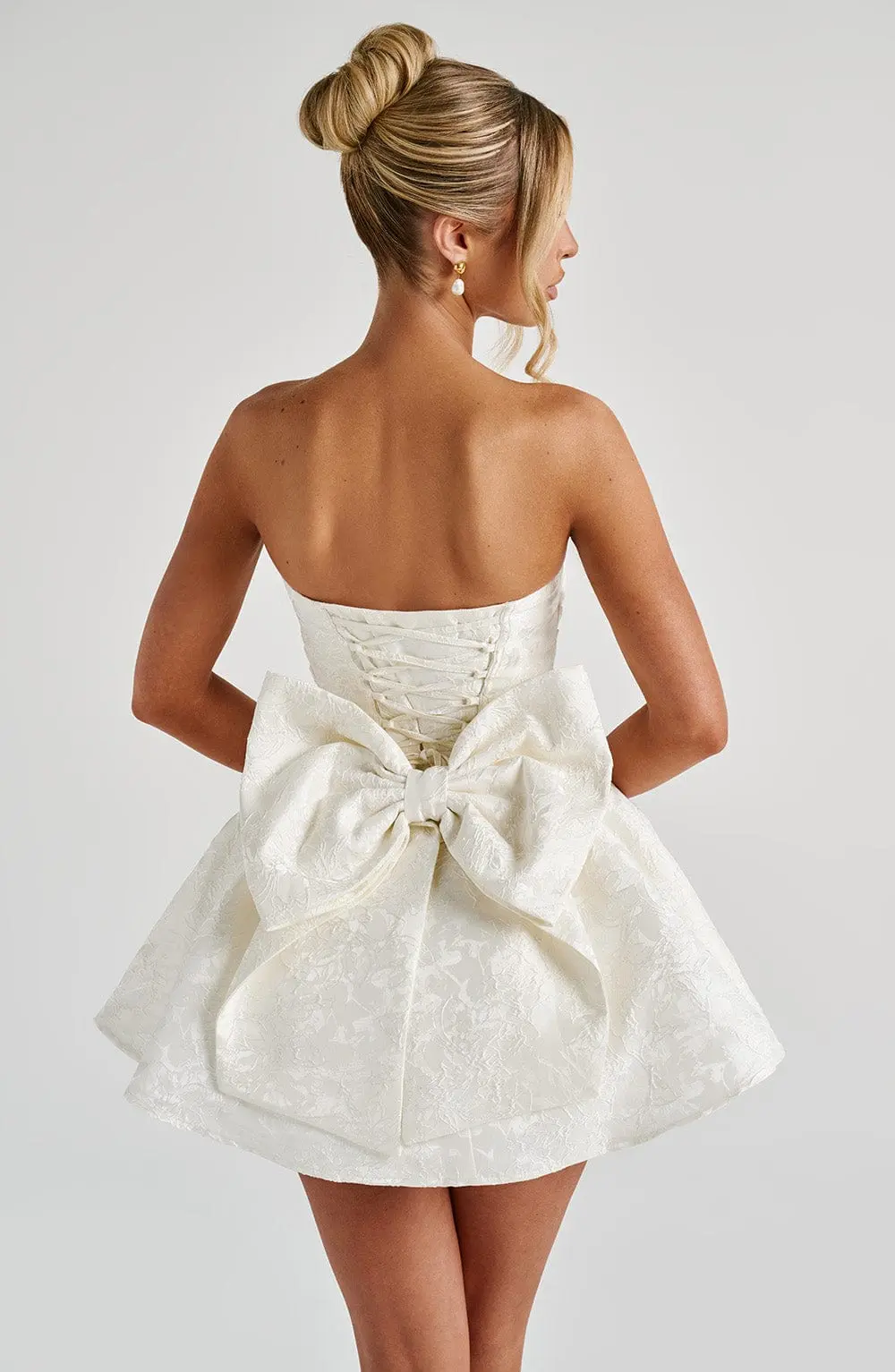 Salome Mini Dress - Ivory - Image 2