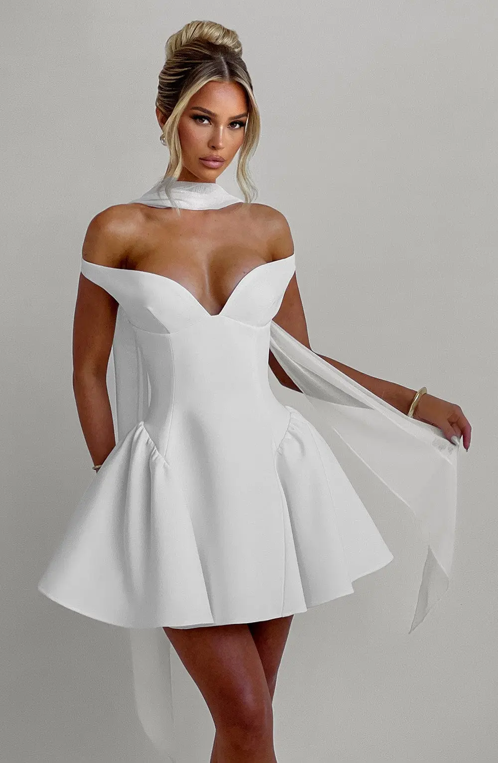 Marla Mini Dress - Ivory - Image 19