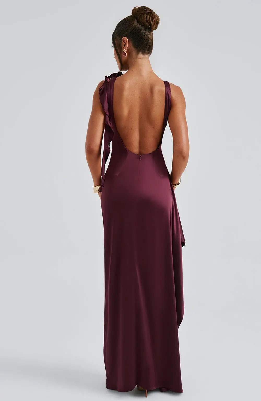 Peggy Maxi Dress - Cherry Lacquer - Image 3