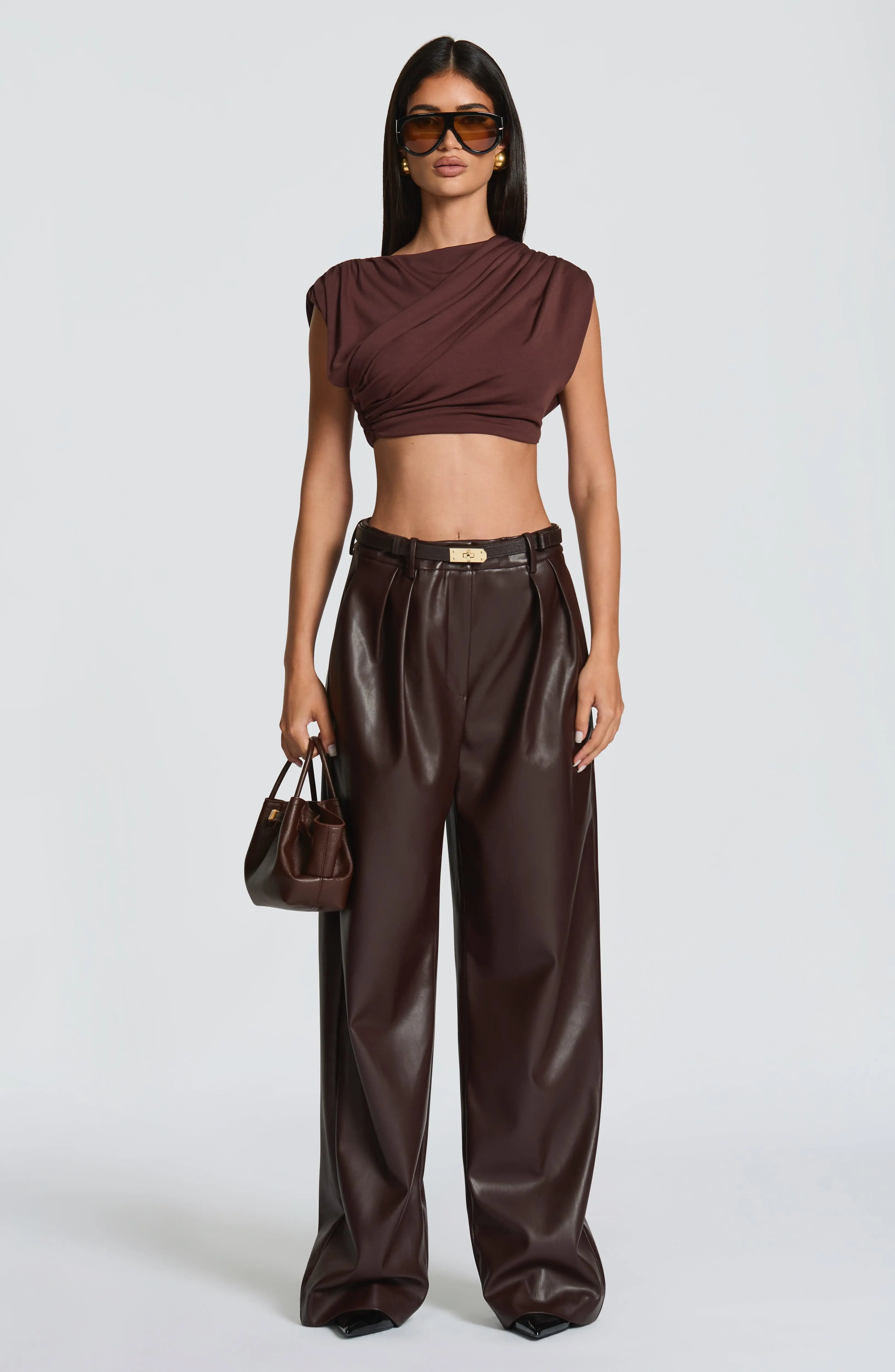 Glenda Pants - Plum Brown - Image 7