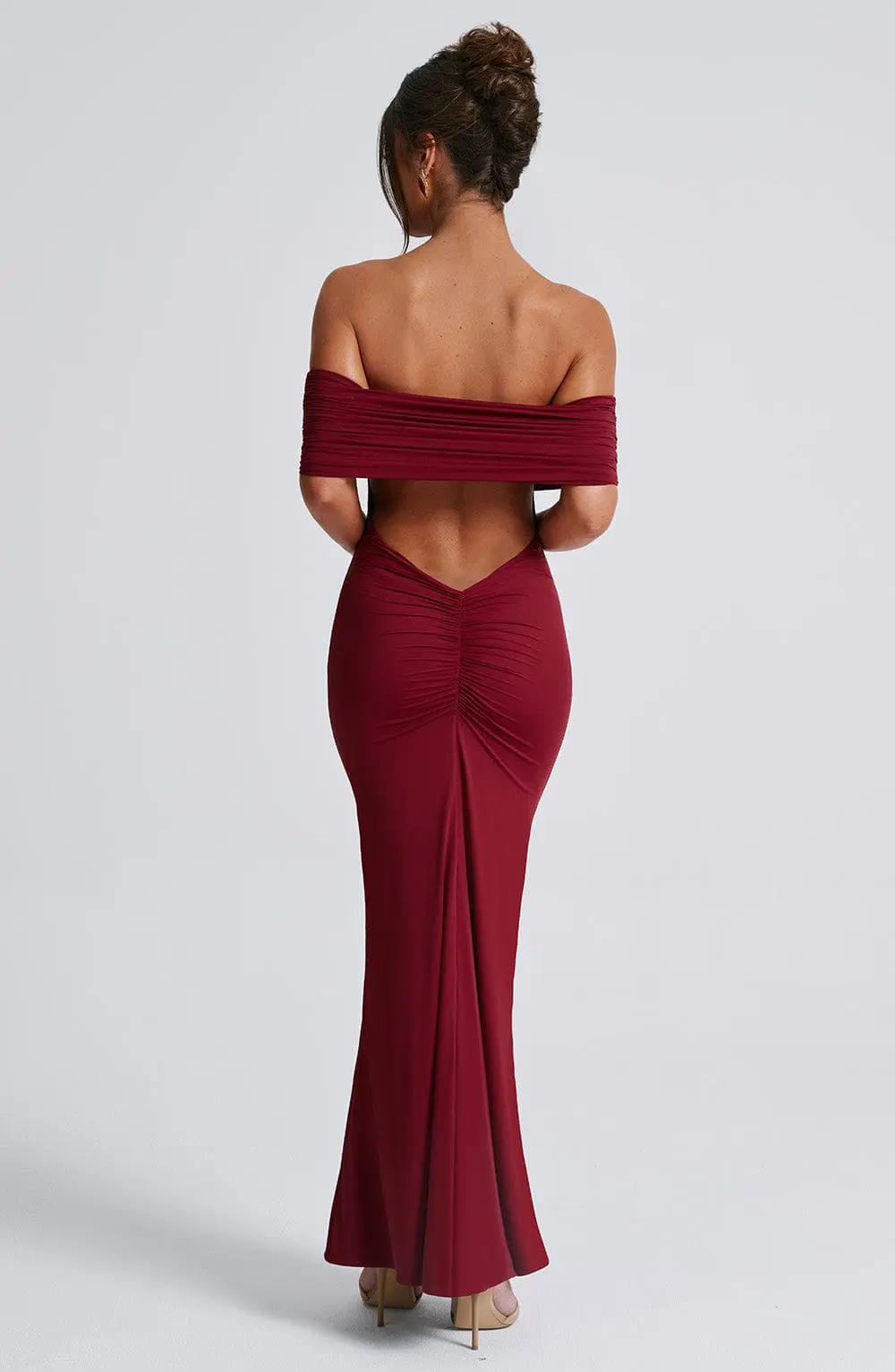 Belinda Maxi Dress - Burgundy - Image 9