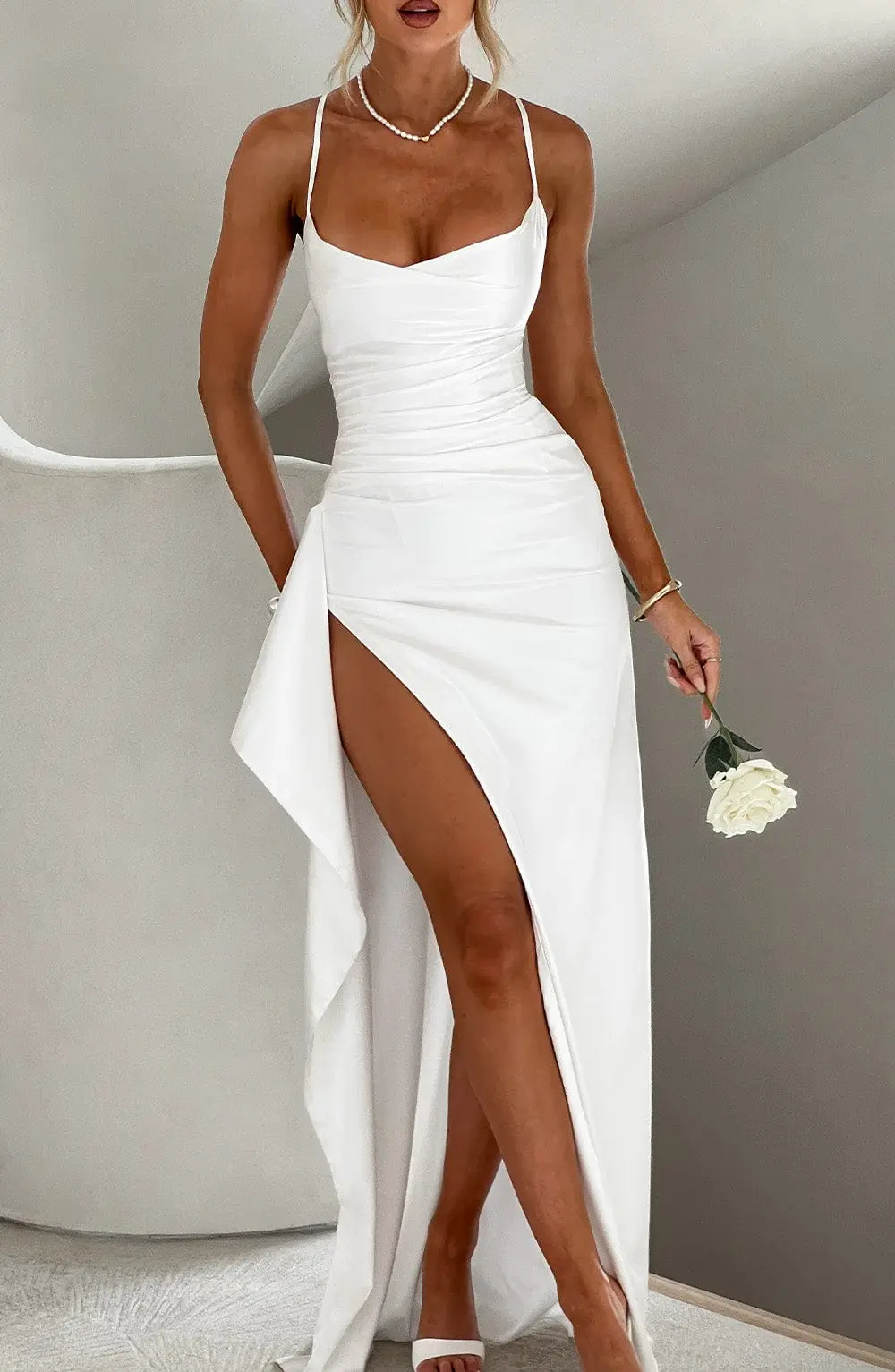 Helen Maxi Dress - Ivory - Image 2