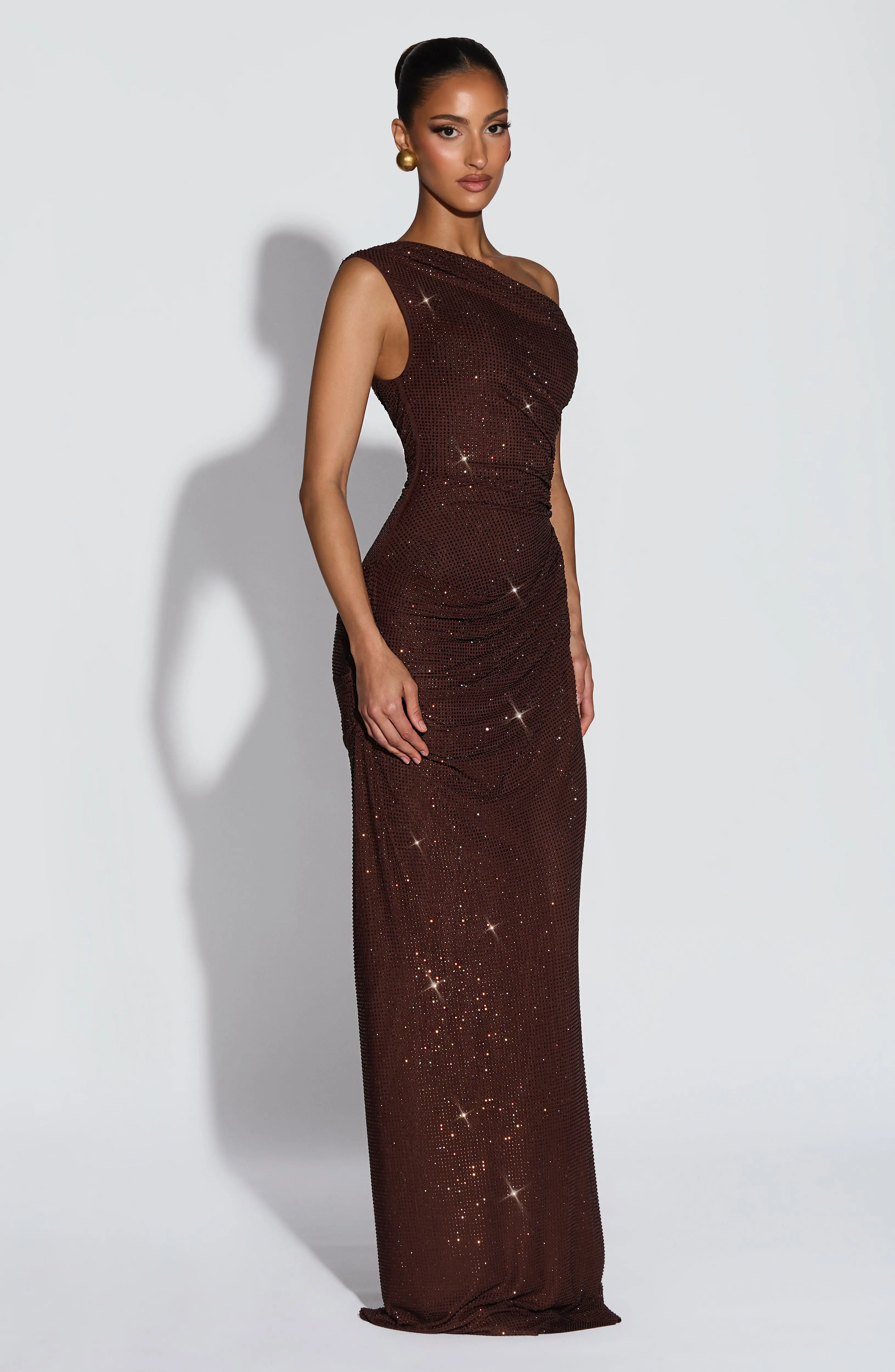 Ottilie Maxi Dress - Plum Brown - Image 5
