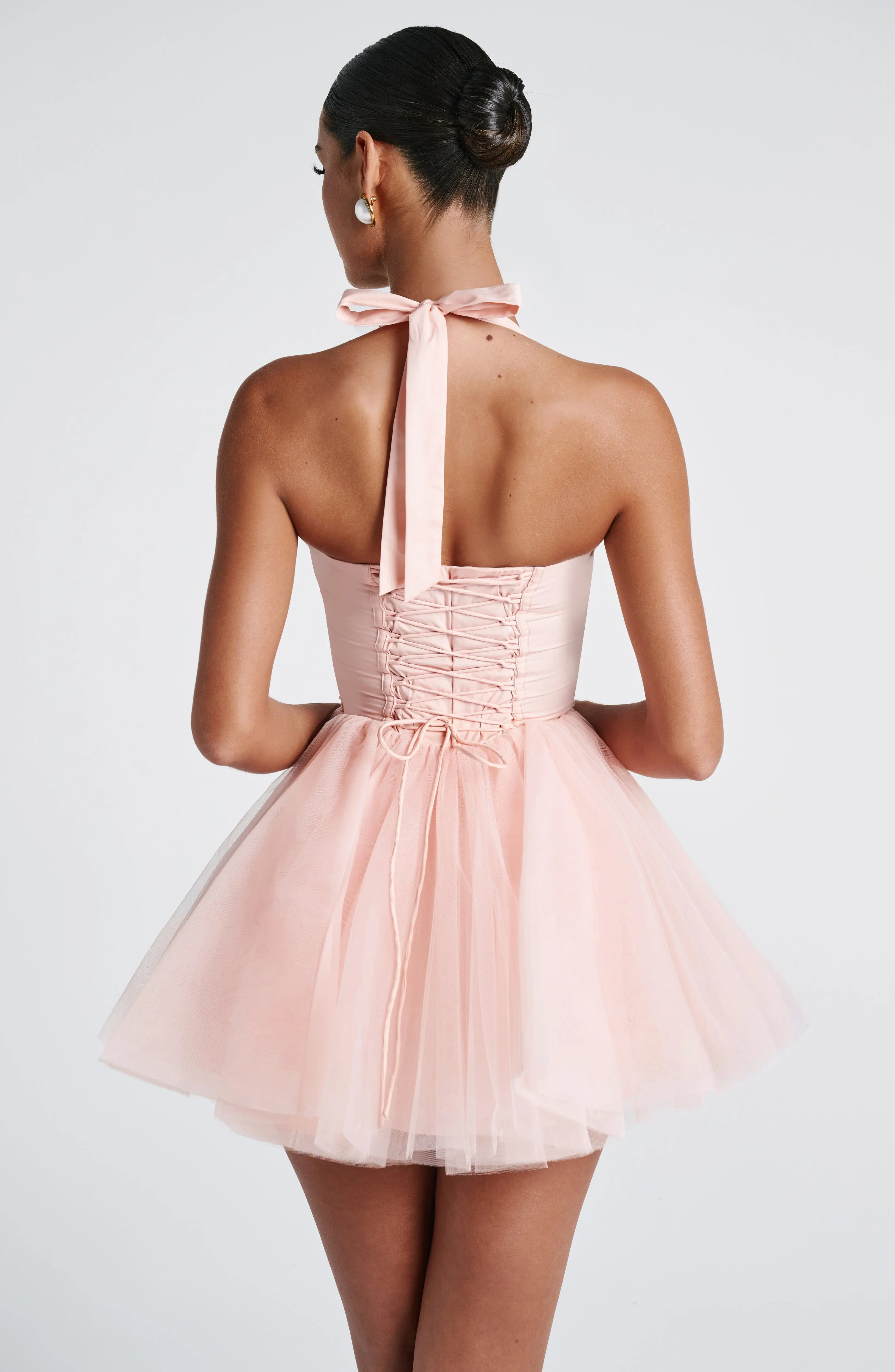 Keely Mini Dress - Soft Peach - Image 7