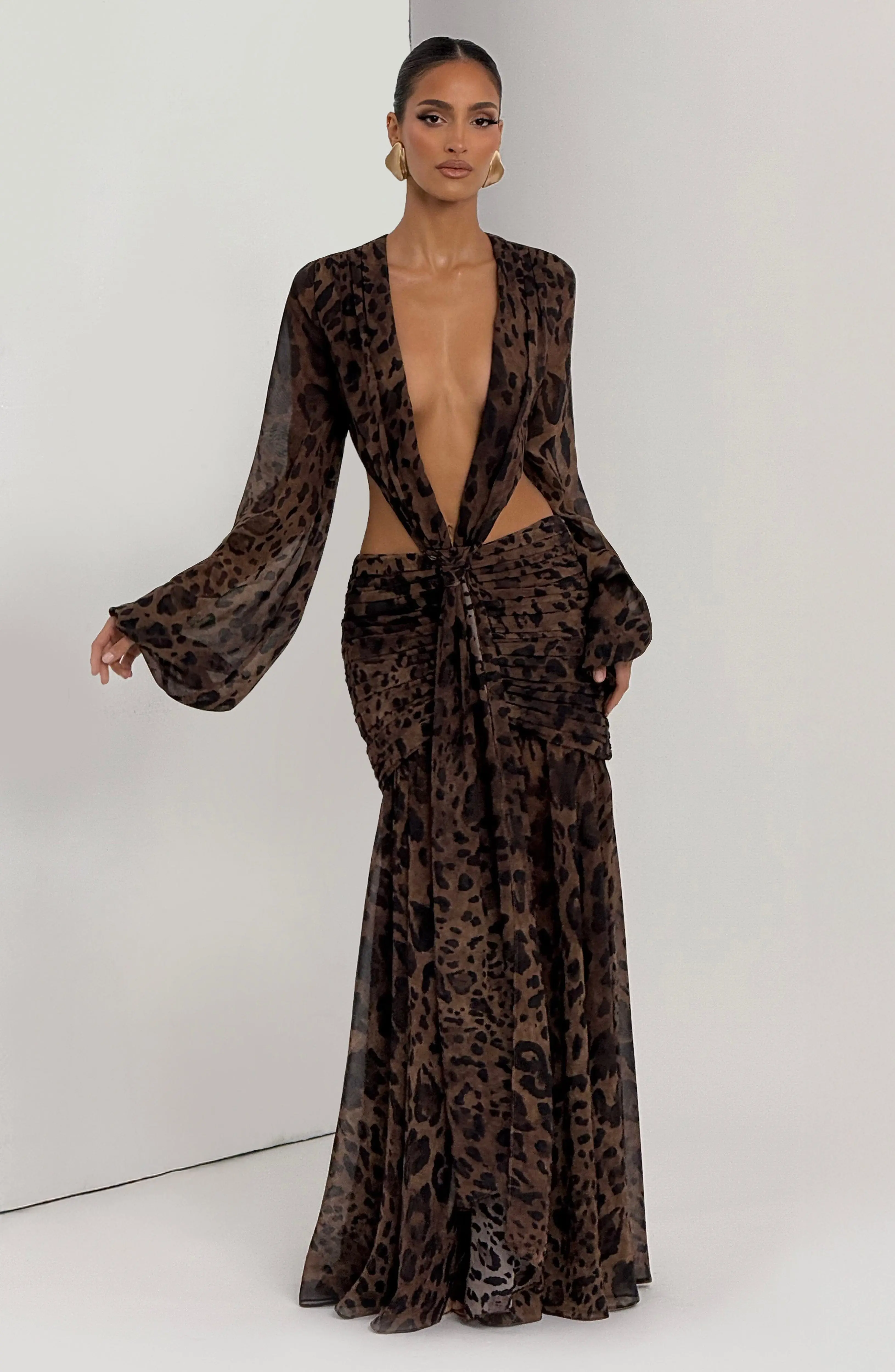 Andrina Maxi Dress - Leopard Print - Image 11