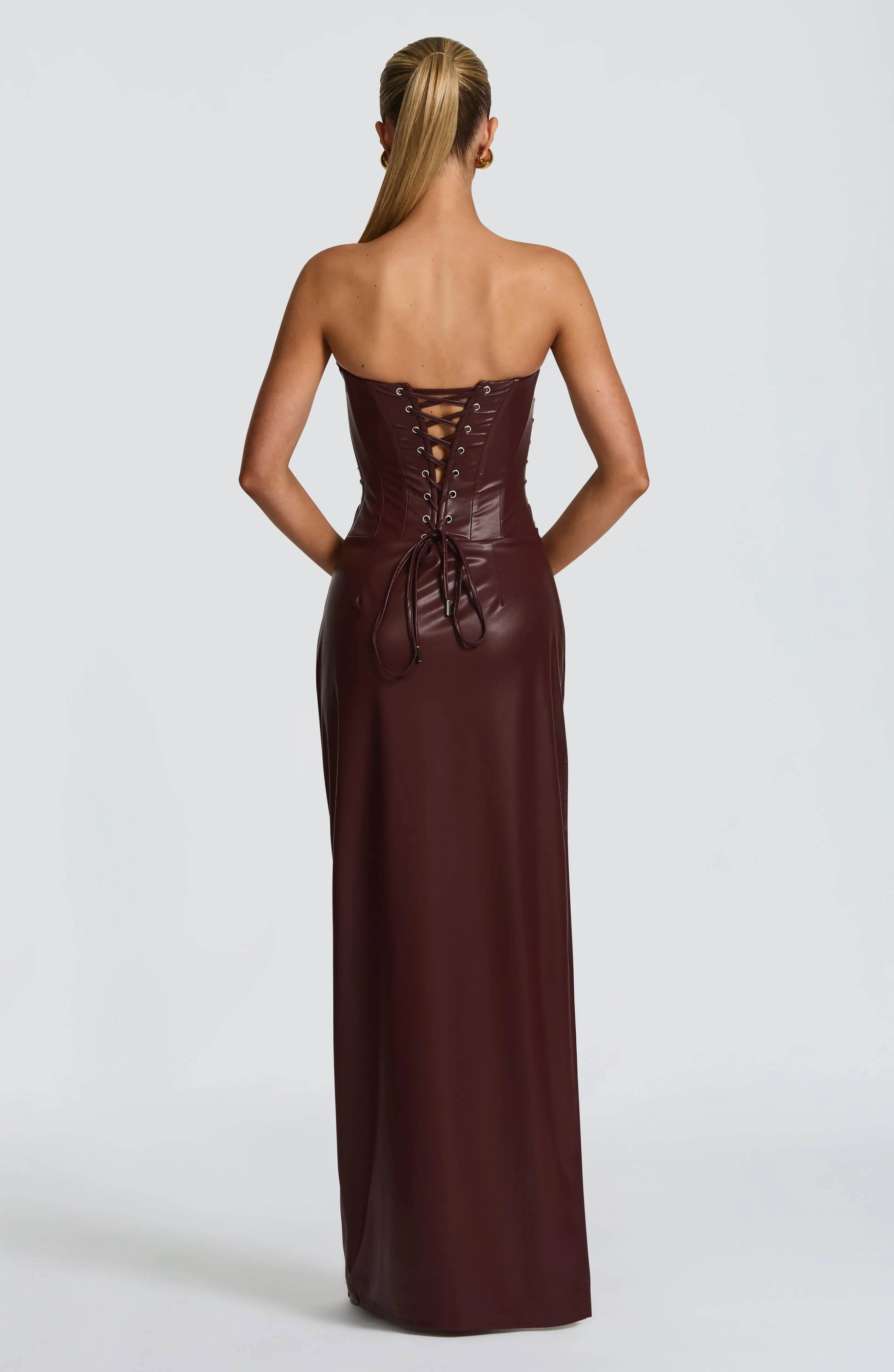 Alba Maxi Dress - Burgundy - Image 6