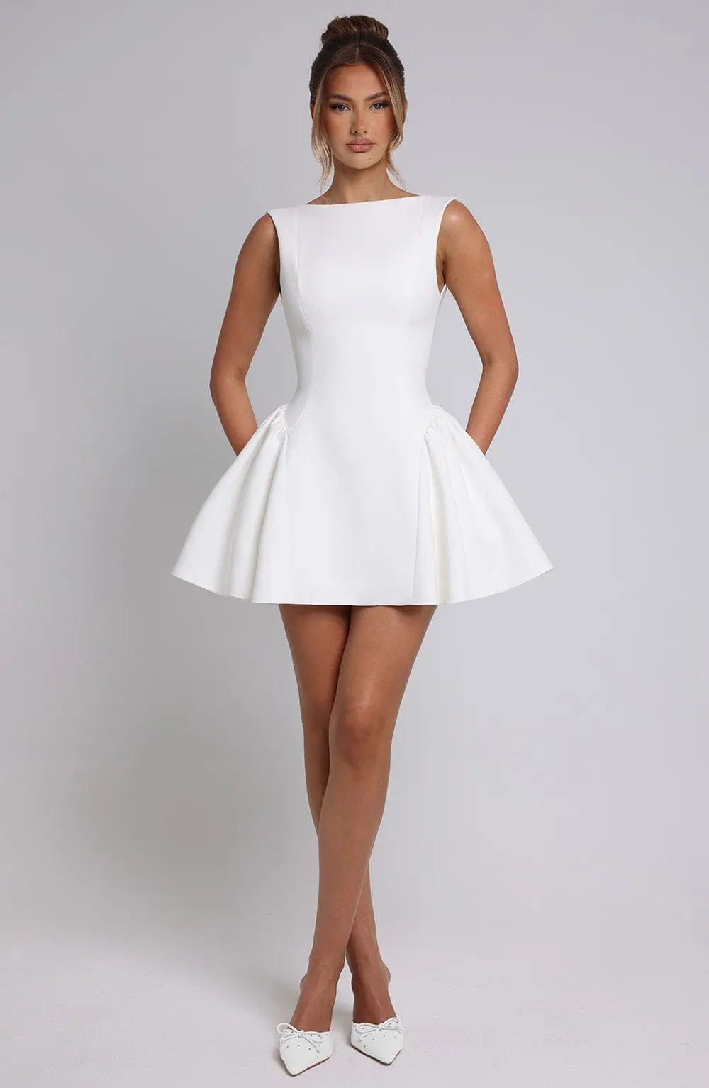Yalina Mini Dress - Ivory - Image 8