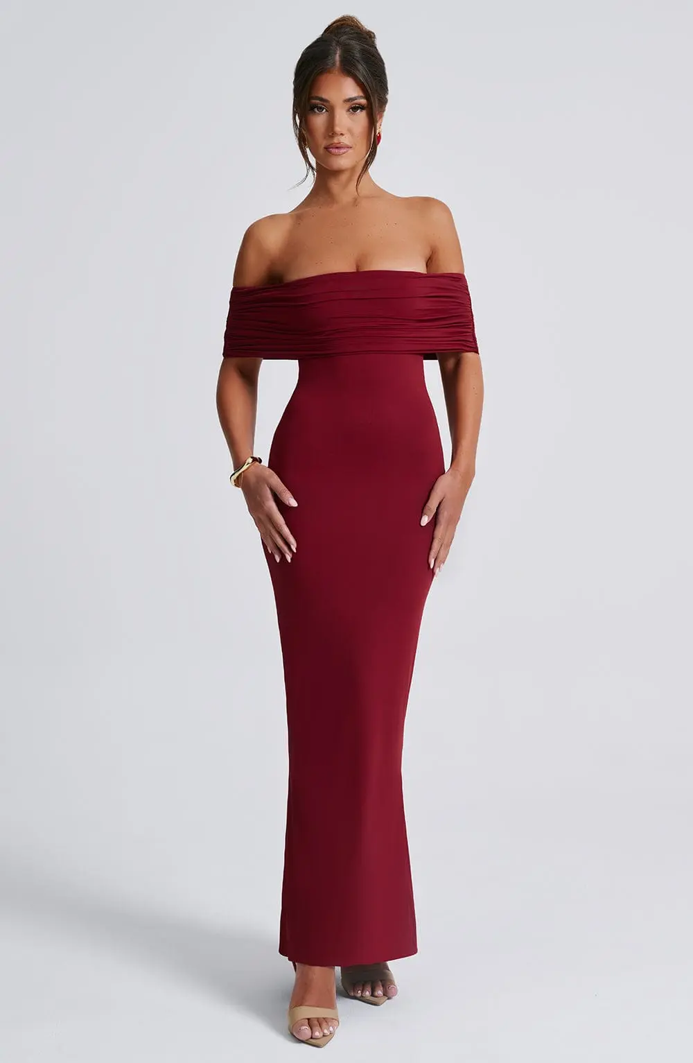 Belinda Maxi Dress - Burgundy - Image 4