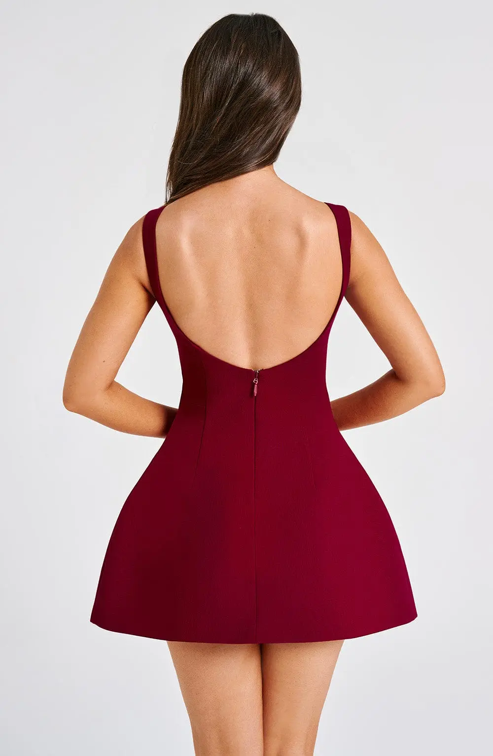 Alana Mini Dress - Wine - Image 8