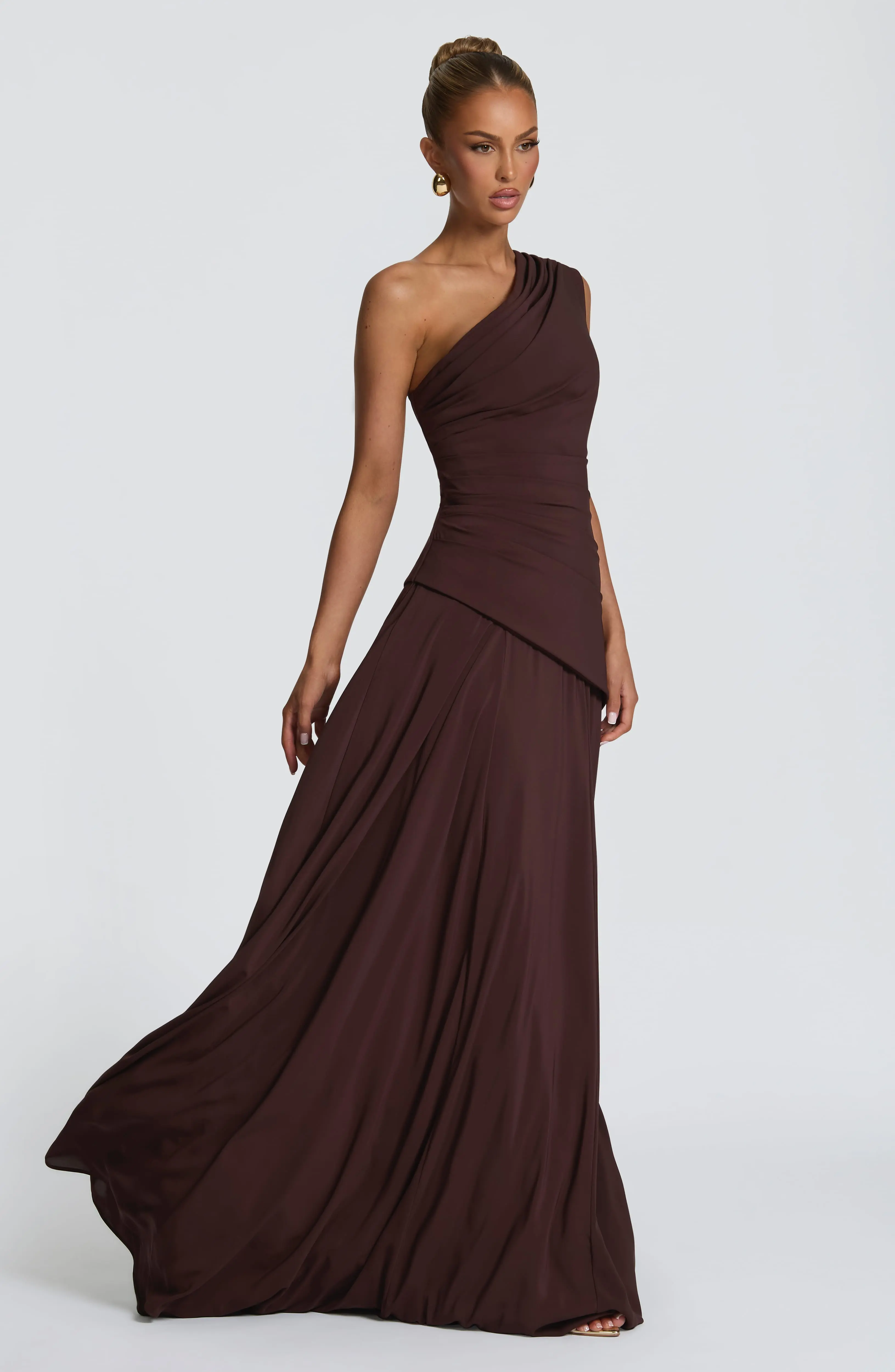 Bianca Maxi Dress - Plum Brown - Image 4