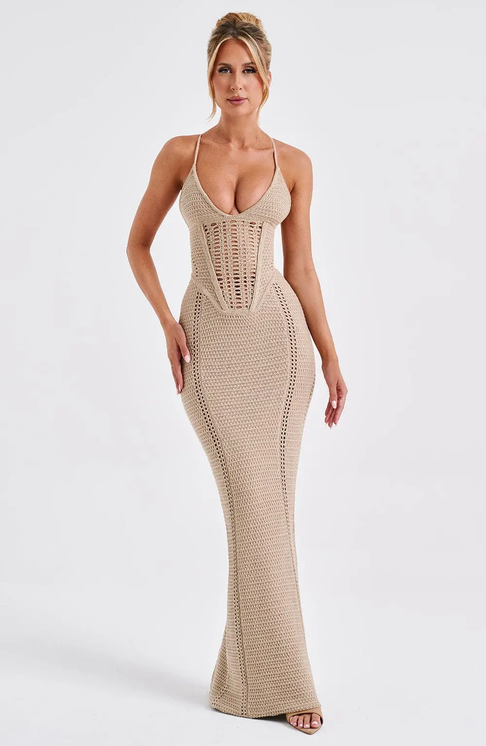 Xanthe Maxi Dress - Beige - Image 16