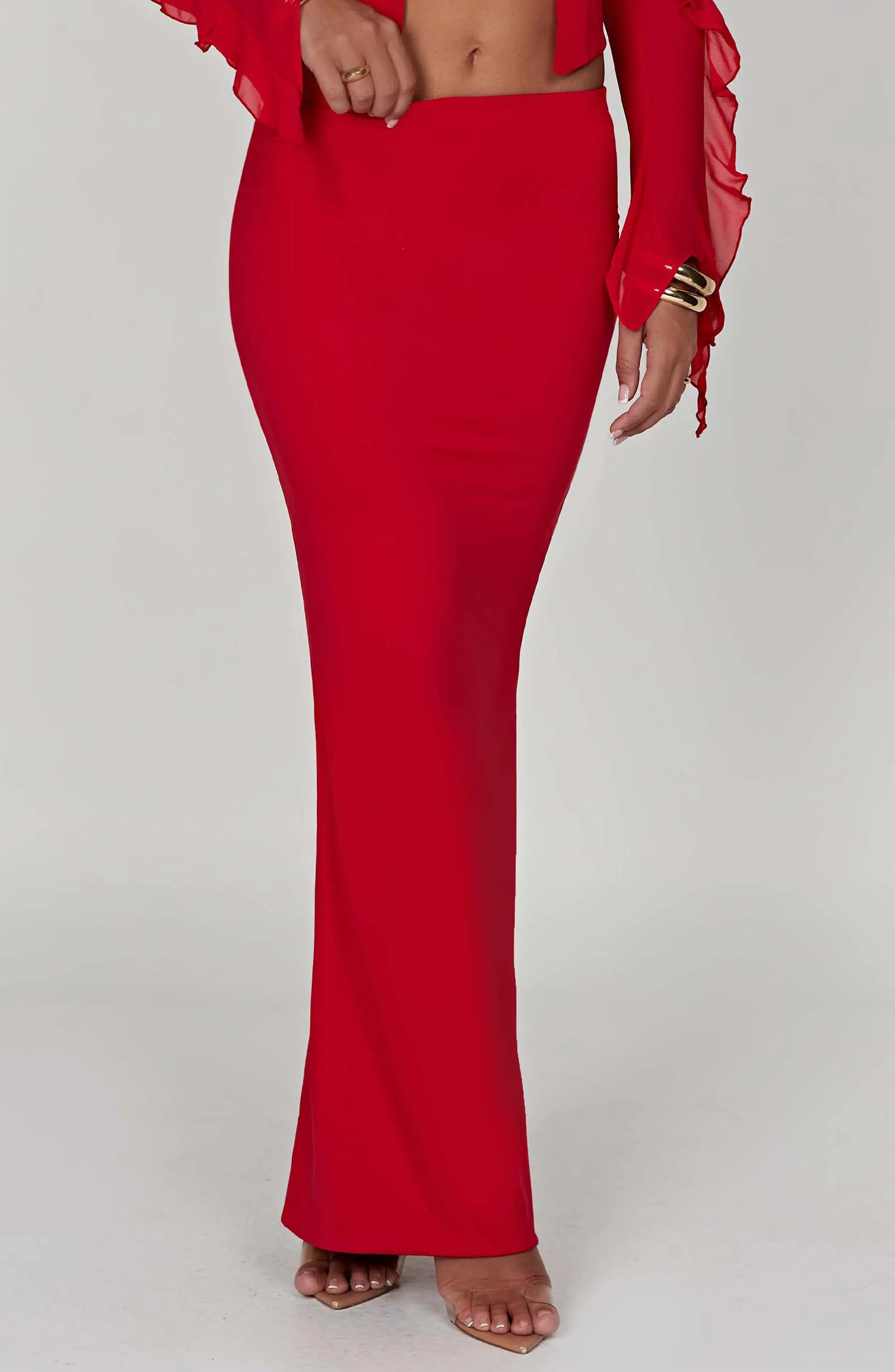 Astrid Maxi Skirt - Red - Image 5